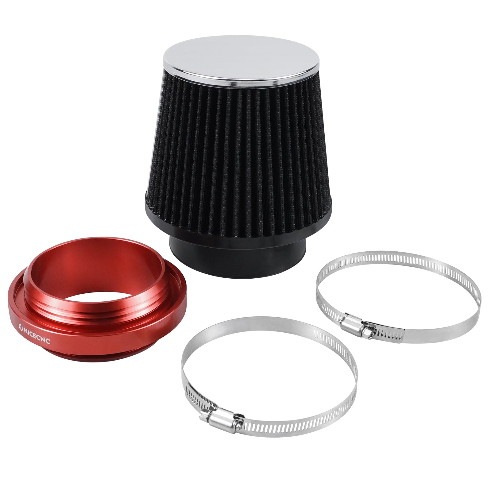 High-Flow Air Filter Intake Cleaner w/Adapter Kit For Honda TRX450R TRX450ER