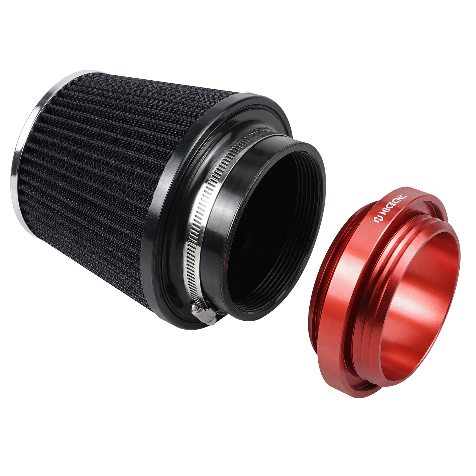 High-Flow Air Filter Intake Cleaner w/Adapter Kit For Honda TRX450R TRX450ER