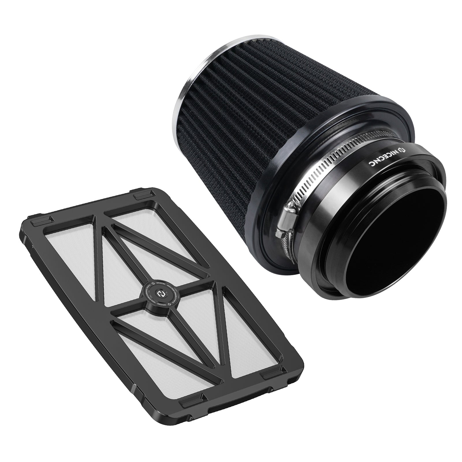 High-Flow Air Filter Intake Cleaner w/Adapter Kit For Honda TRX450R TRX450ER