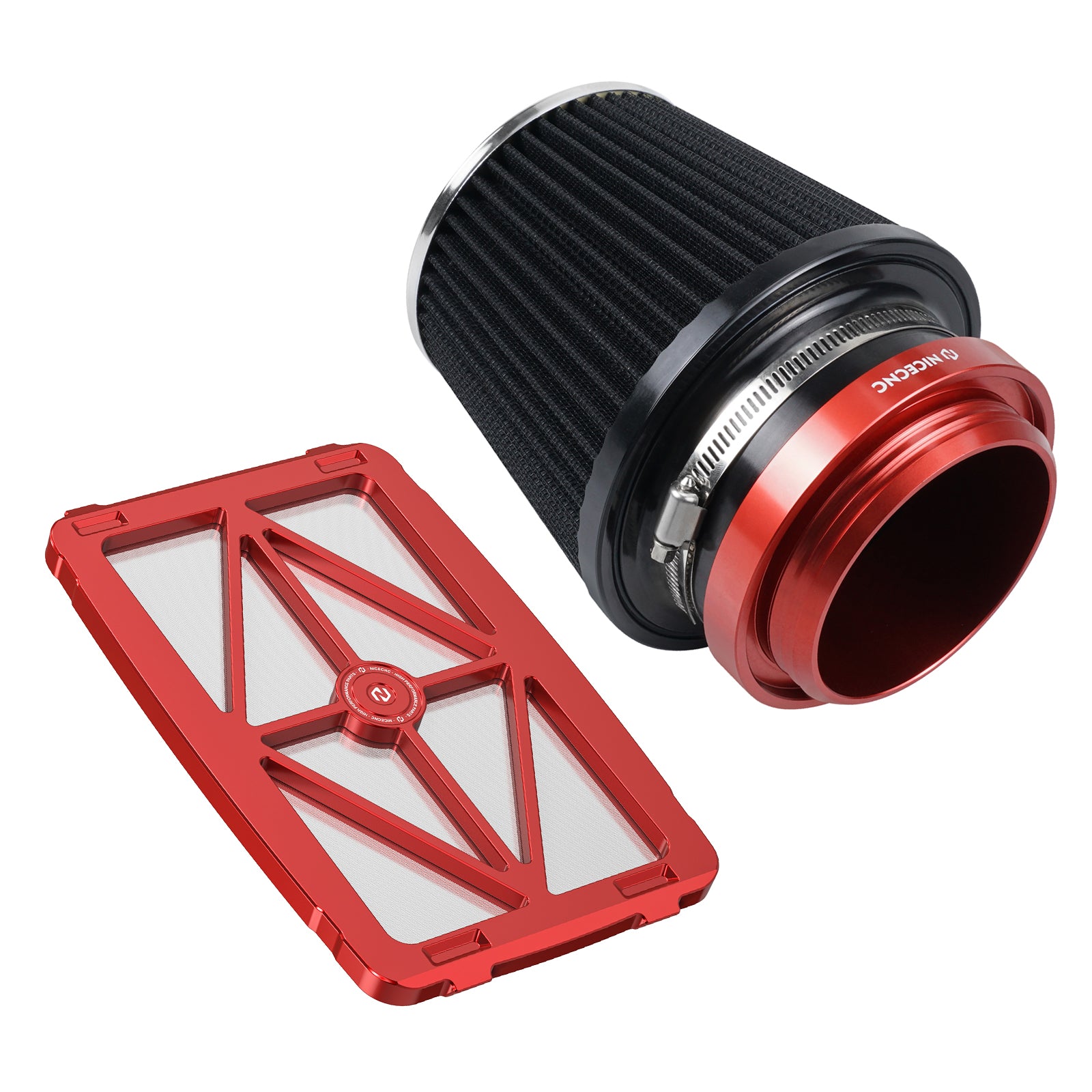 High-Flow Air Filter Intake Cleaner w/Adapter Kit For Honda TRX450R TRX450ER