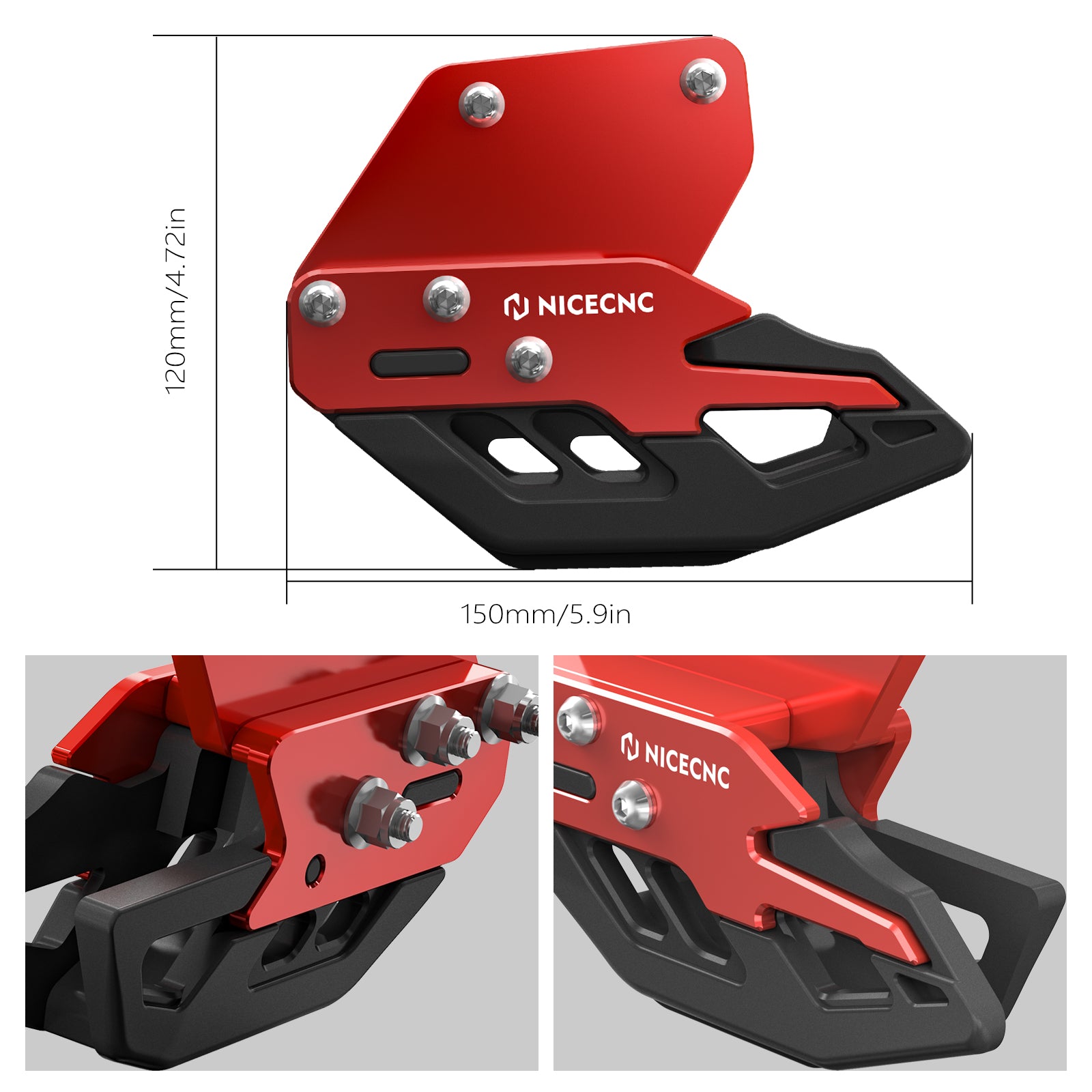 ATV Rear Swingarm Drive Chain Guide Slider For Honda TRX450R TRX450ER 06-14