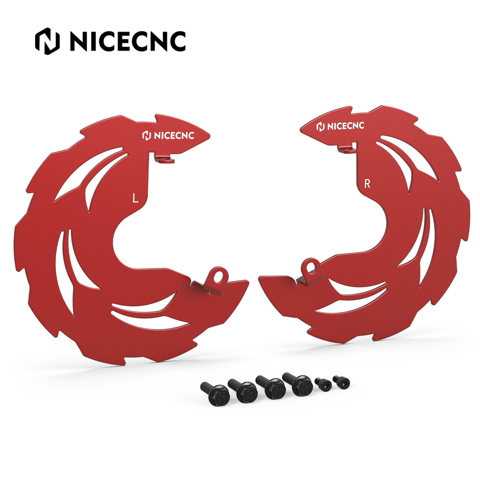 Pair ATV Front Brake Disk Rotor Rock Guards For Honda TRX450R TRX450ER