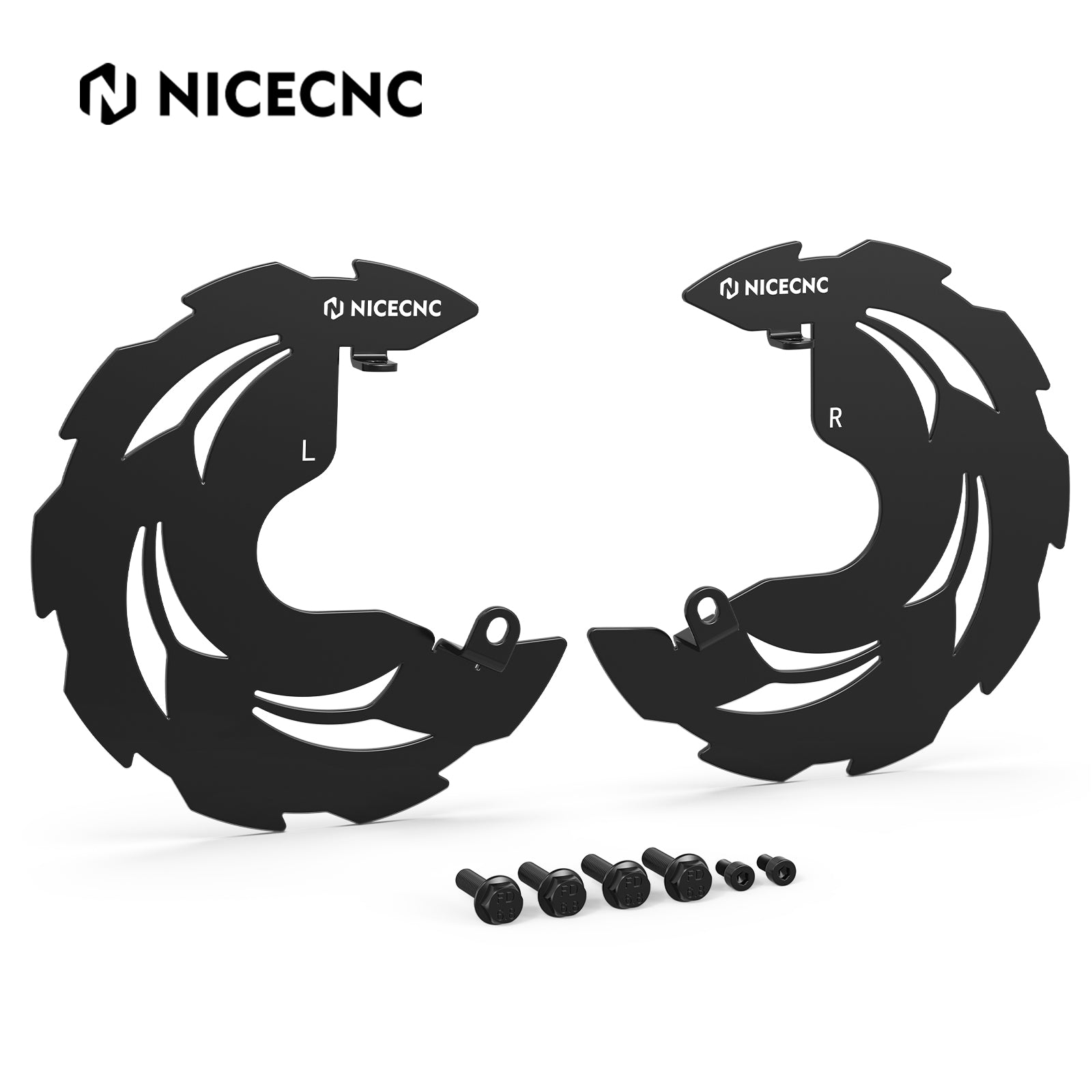 Pair ATV Front Brake Disk Rotor Rock Guards For Honda TRX450R TRX450ER