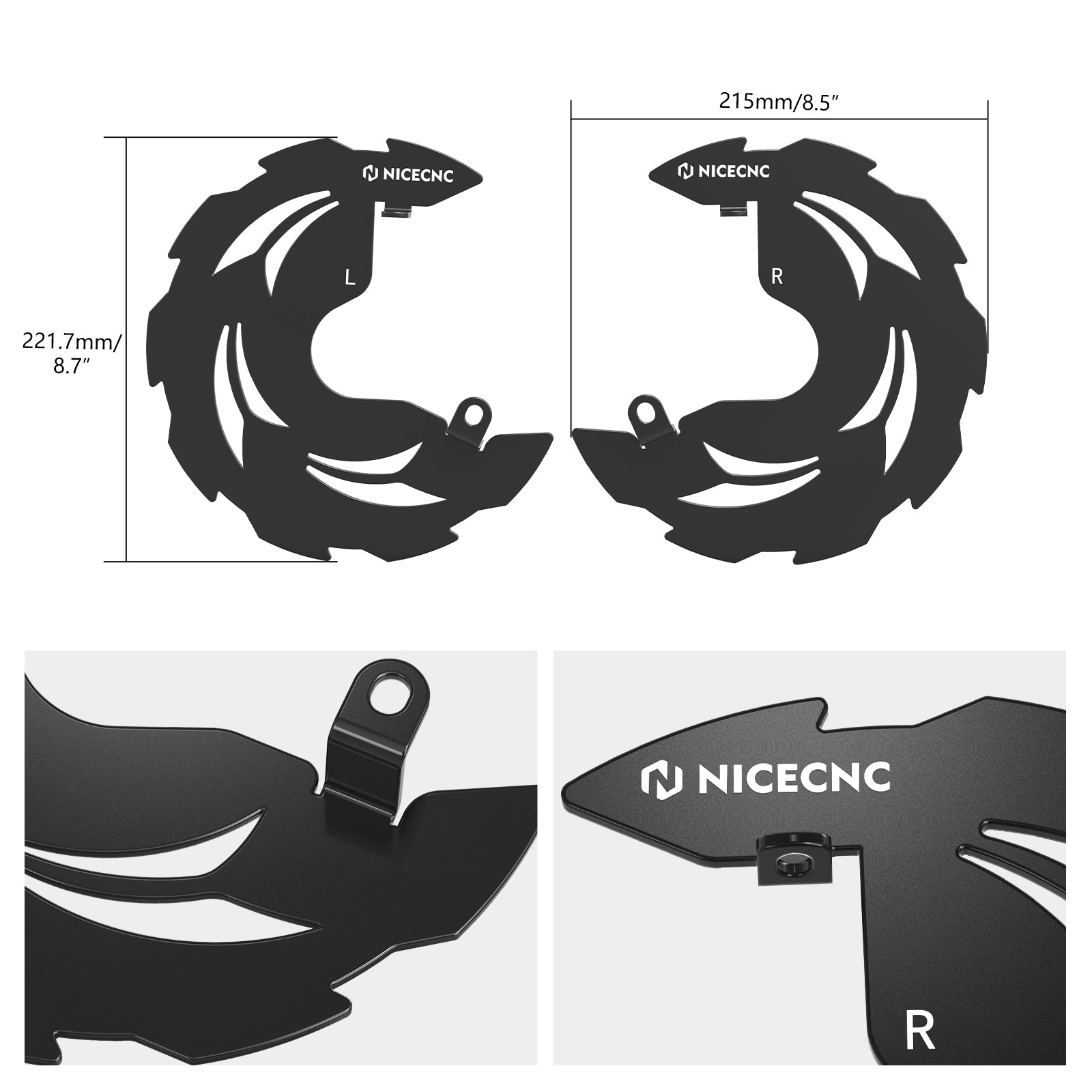 Pair ATV Front Brake Disk Rotor Rock Guards For Honda TRX450R TRX450ER