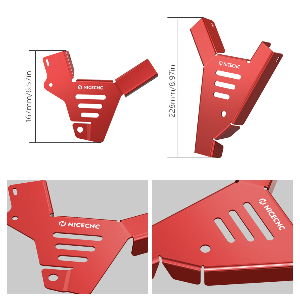 Honda TRX450 R ER ATV Left Right Frame Covers Guards 2006-2009
