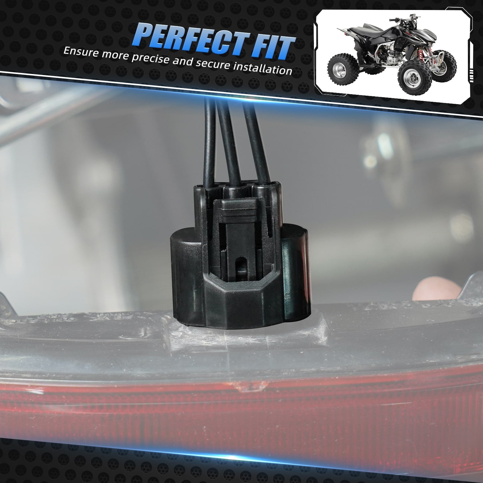 ATV Tail Light Connector Pigtail Plug Harness For Honda TRX450R TRX450ER