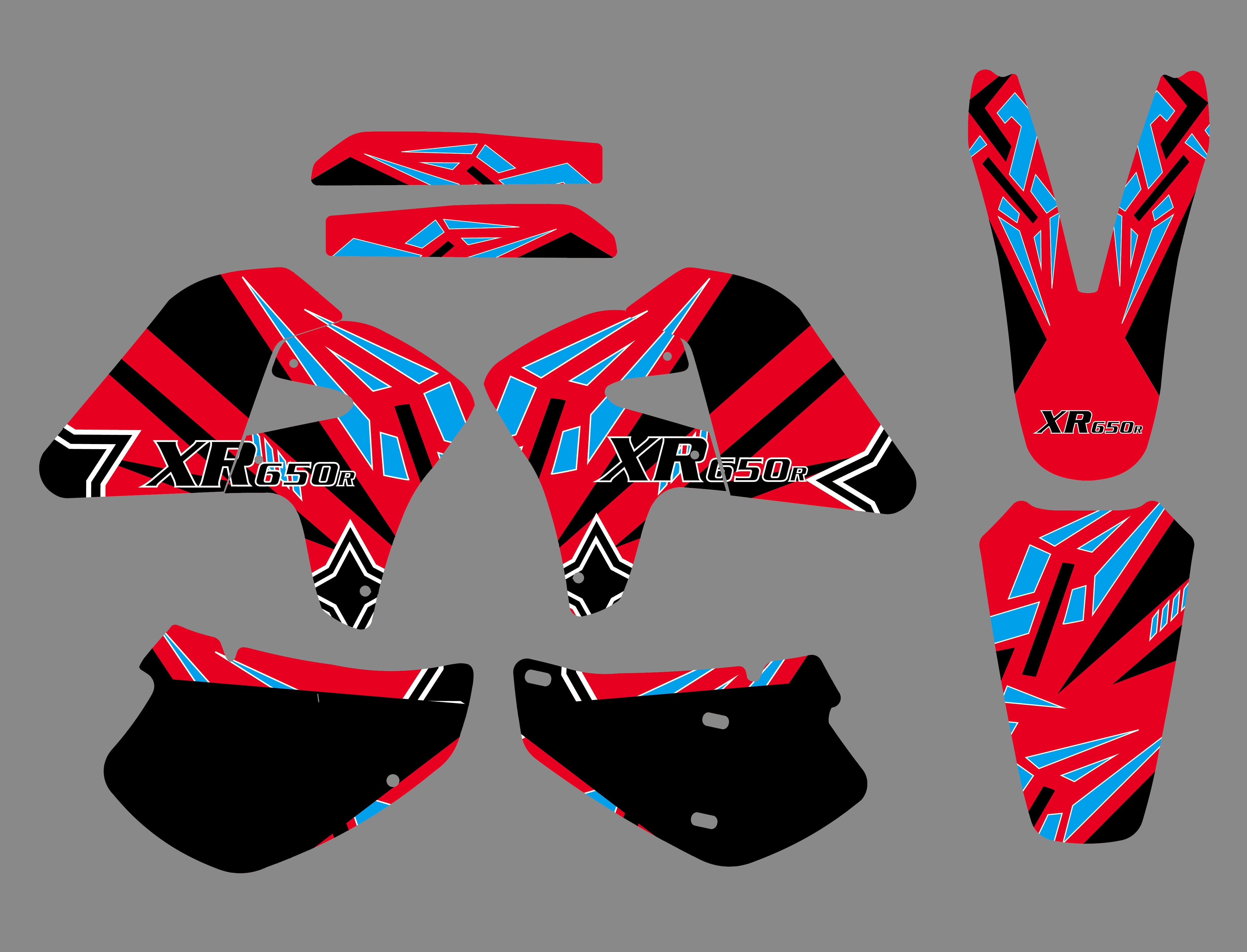 Motorcycle Full Graphics Decals Stickers For Honda XR650R 2000-2009
