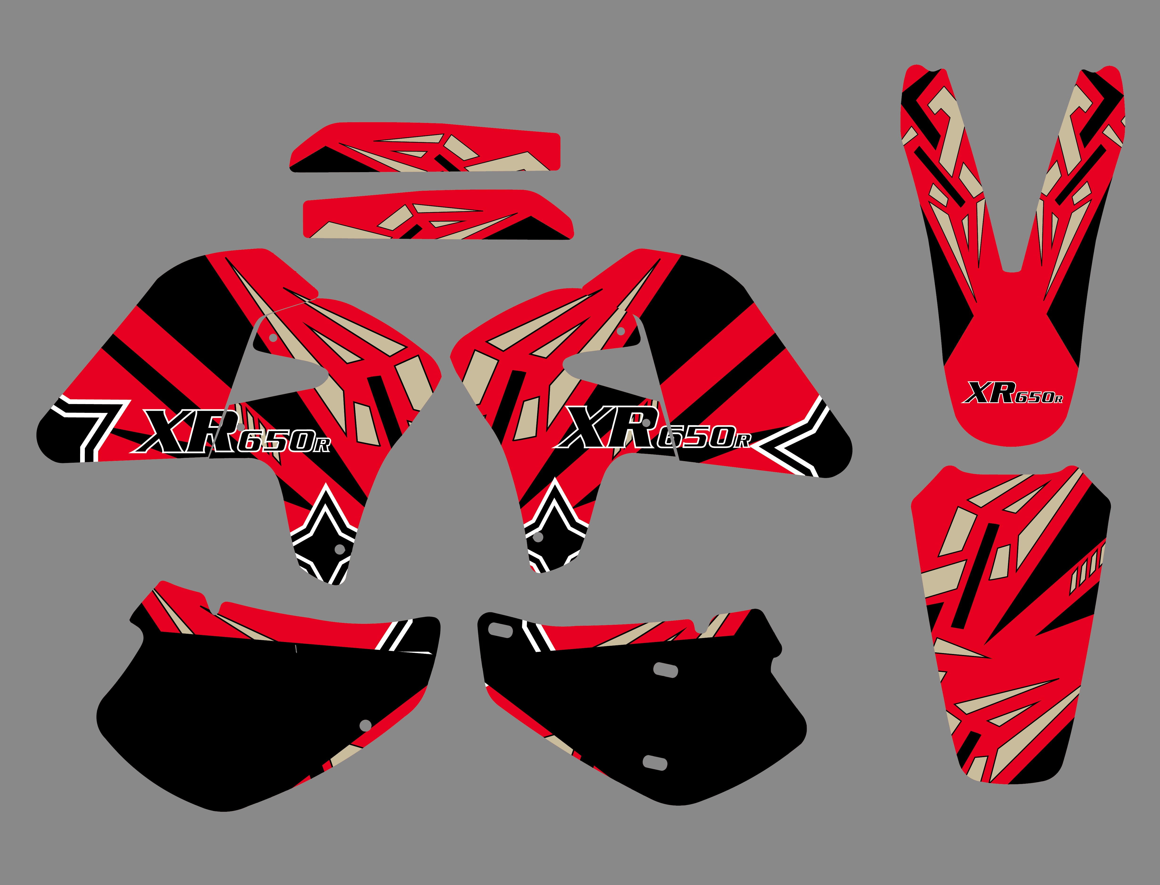 Motorcycle Full Graphics Decals Stickers For Honda XR650R 2000-2009