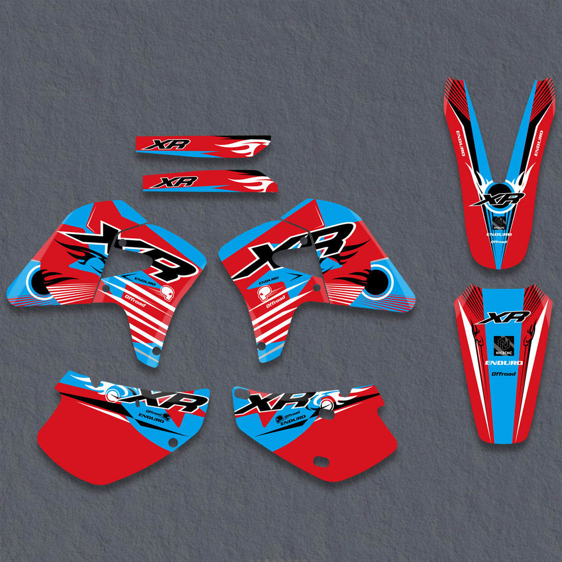 Off-Road Bike Graphics Decals Stickers For HONDA XR650R 2000-2009