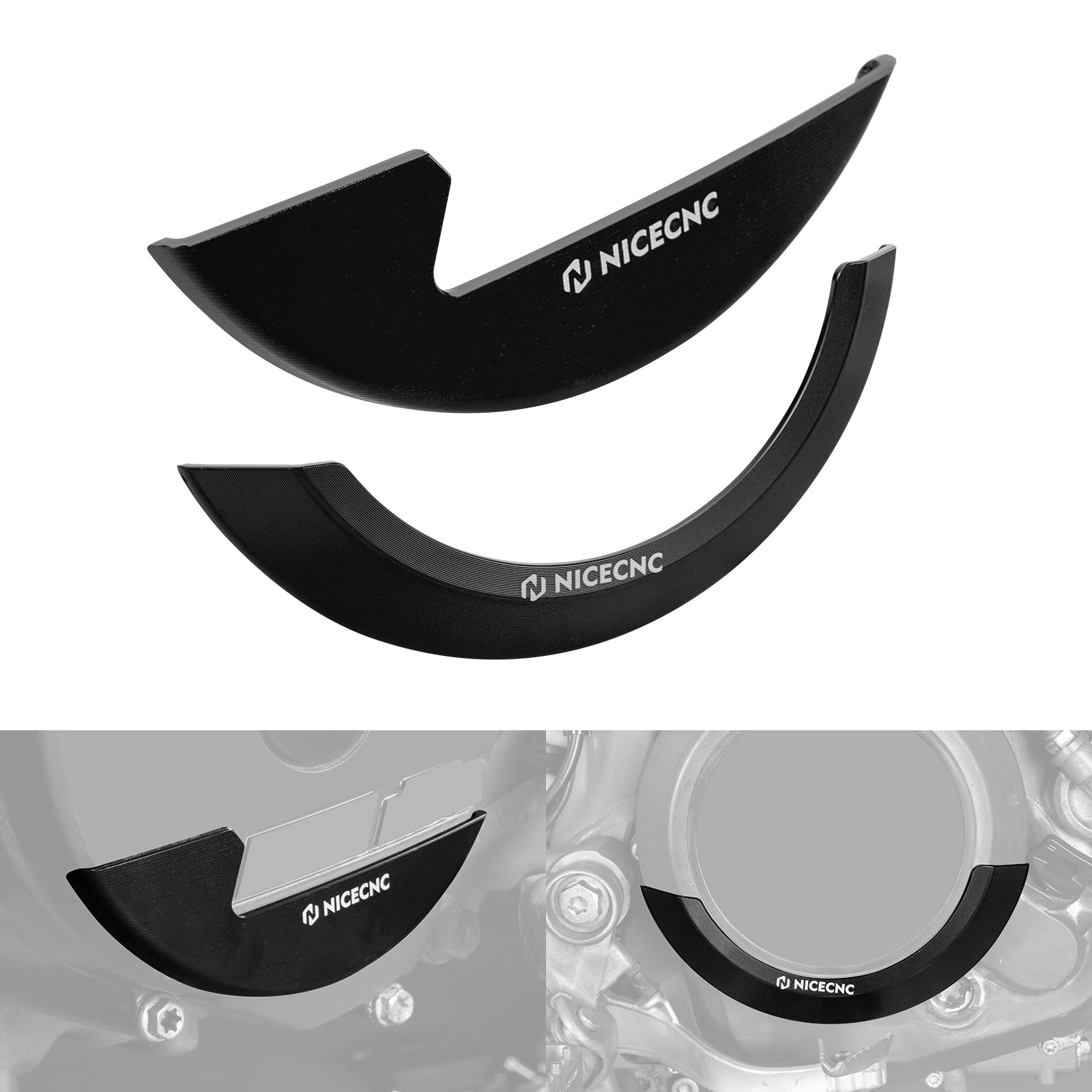 Engine Clutch Cover + Ignition Guard Kit For Husqvarna 701 Enduro SM Vitpilen 16-25