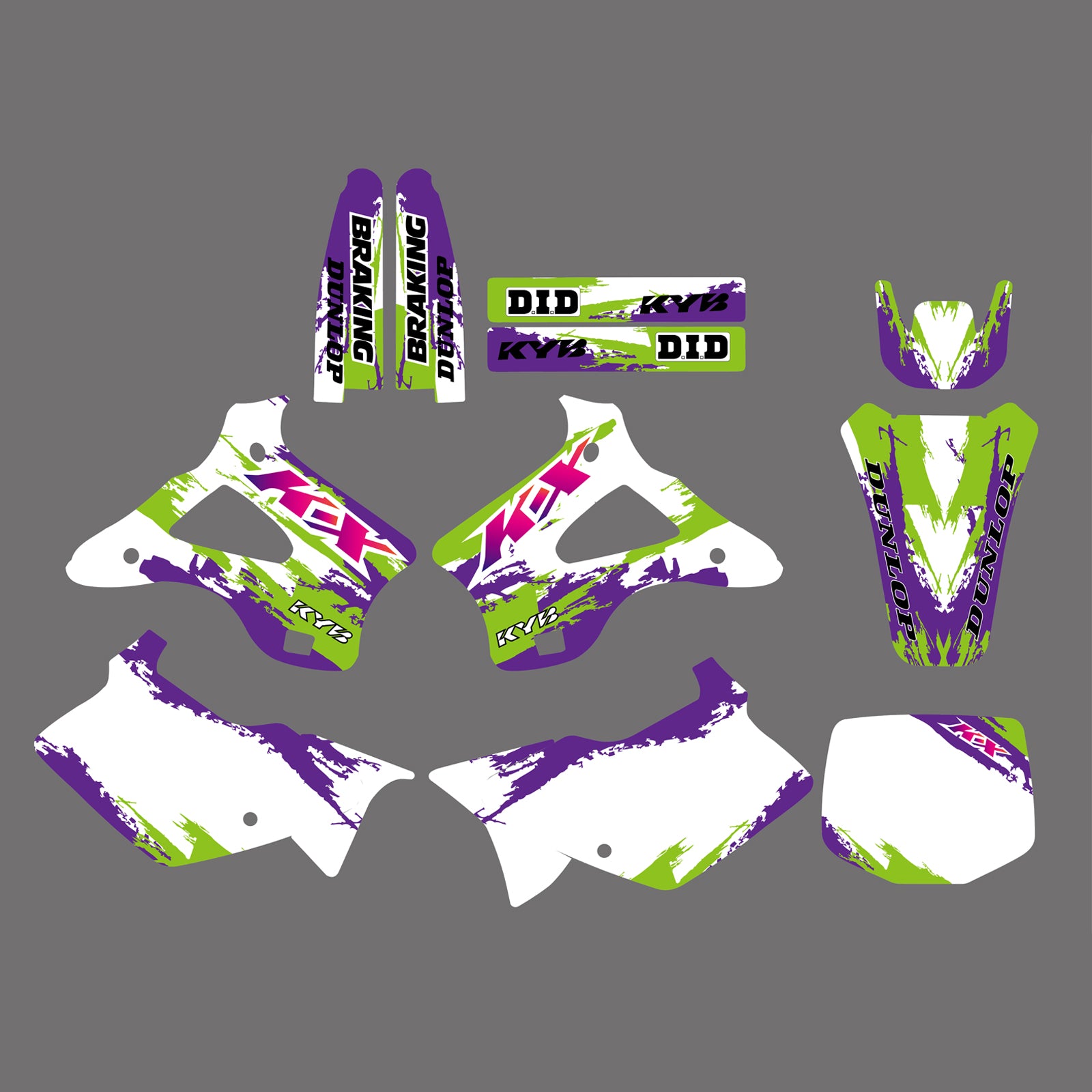 Motorcycle Protect Sticker Kit For Kawasaki KX125 KX250  94-98