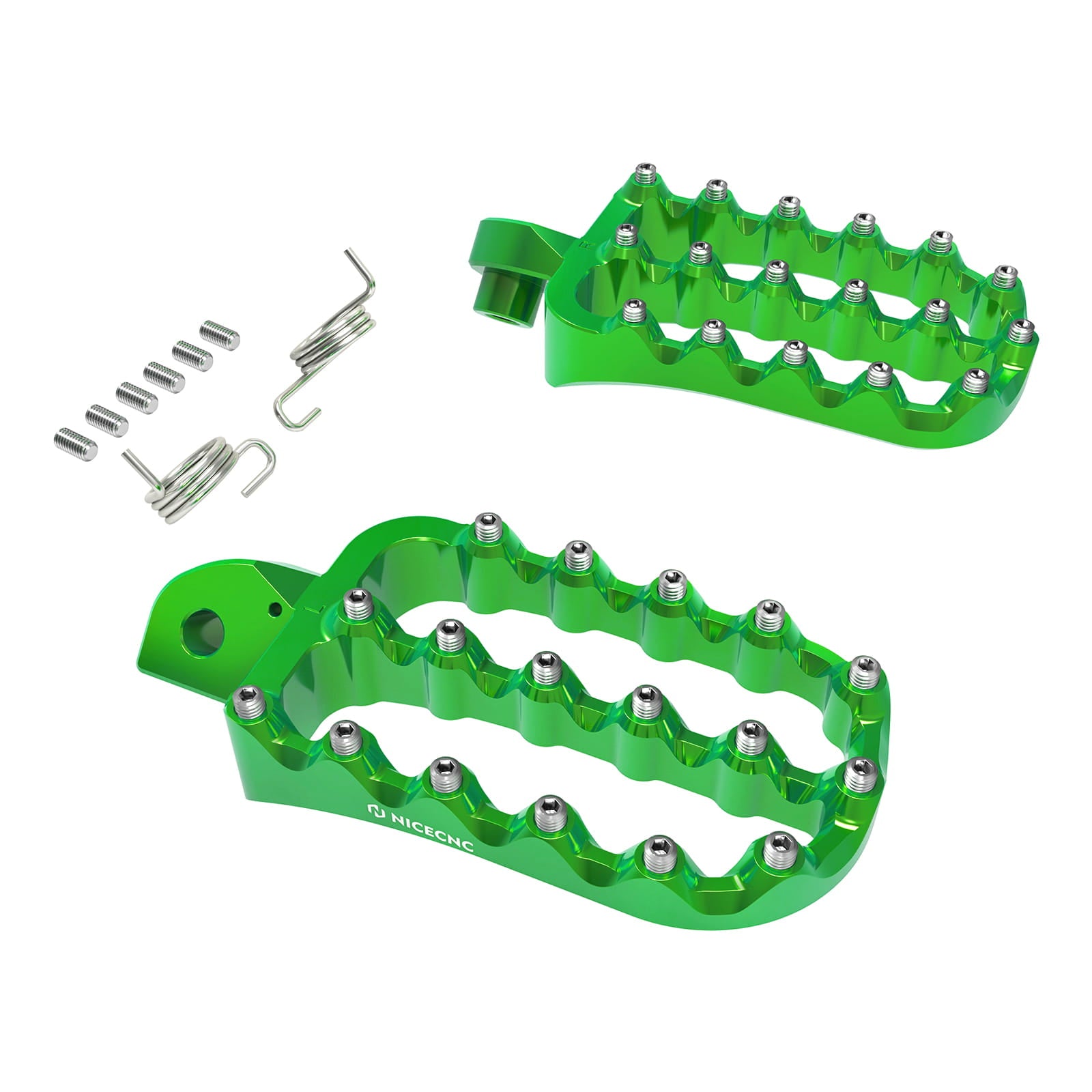 Enlargerd Wide Footpegs Pedals + Lowered Brackets For Kawasaki KLR650 1987-2018