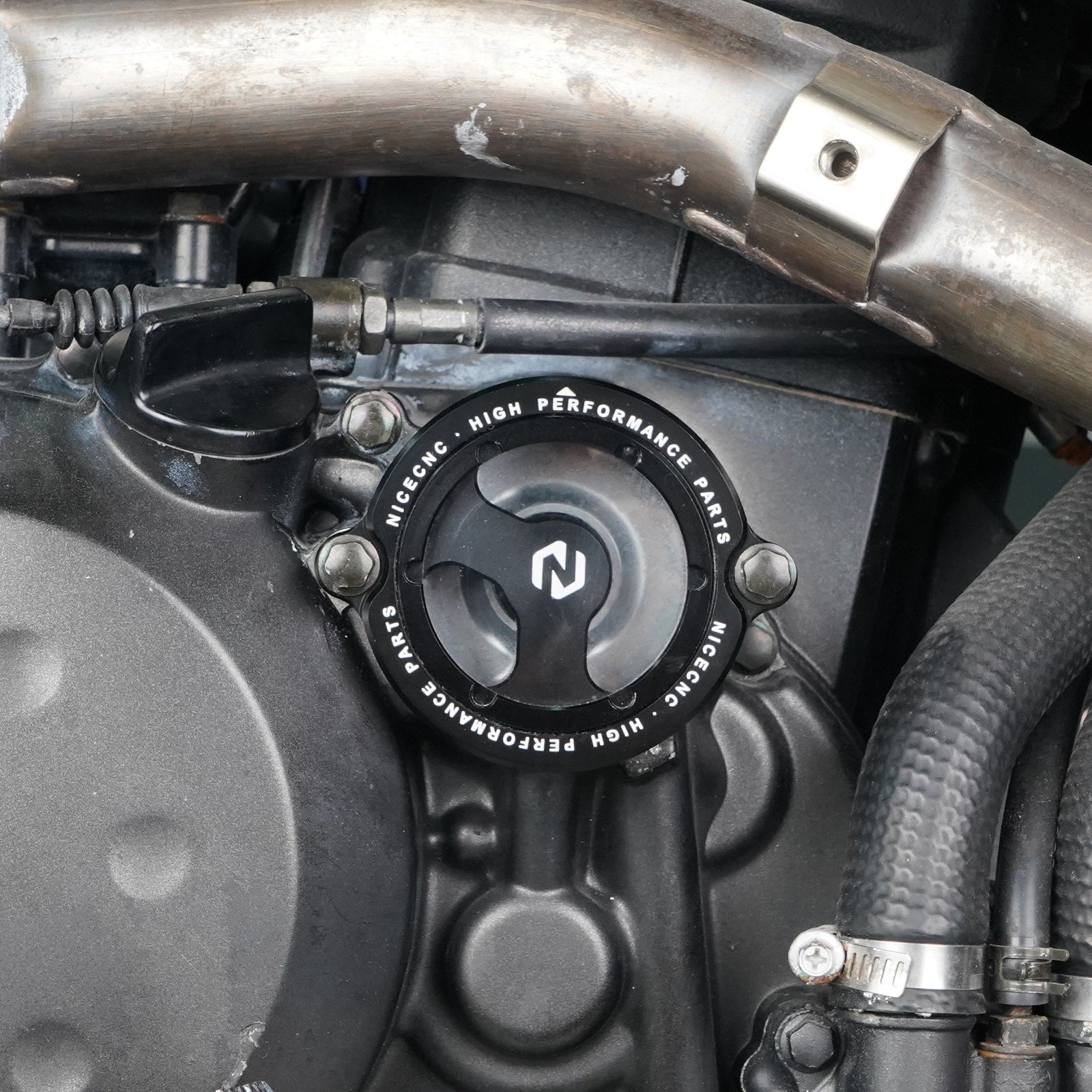 Full Clear Oil Filter Cap Cover For Kawasaki KLR650 1987-2024