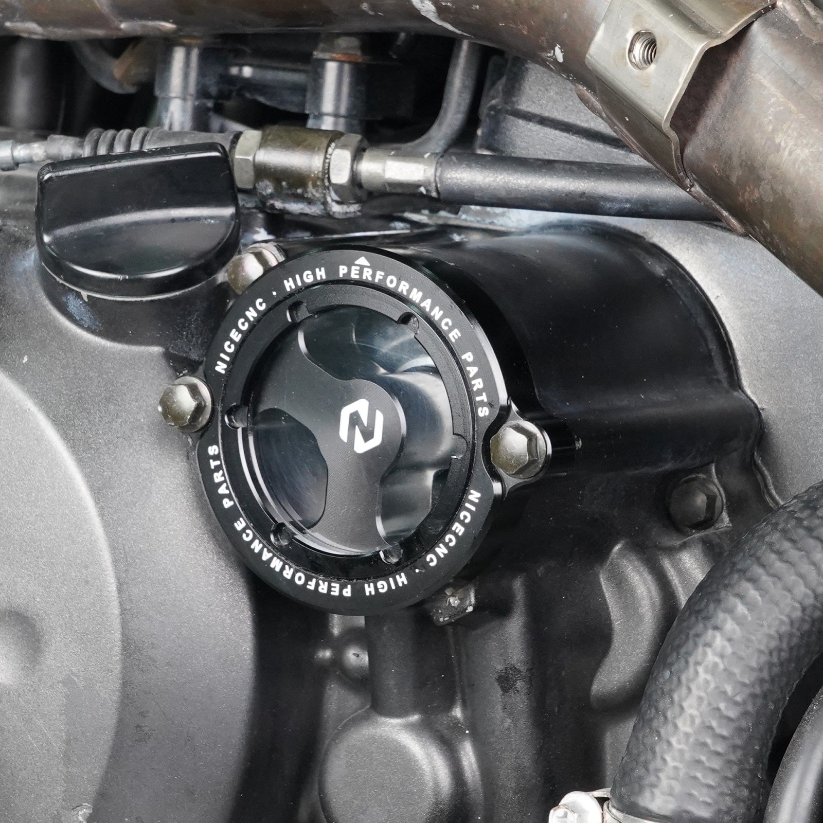Full Clear Oil Filter Cap Cover For Kawasaki KLR650 1987-2024