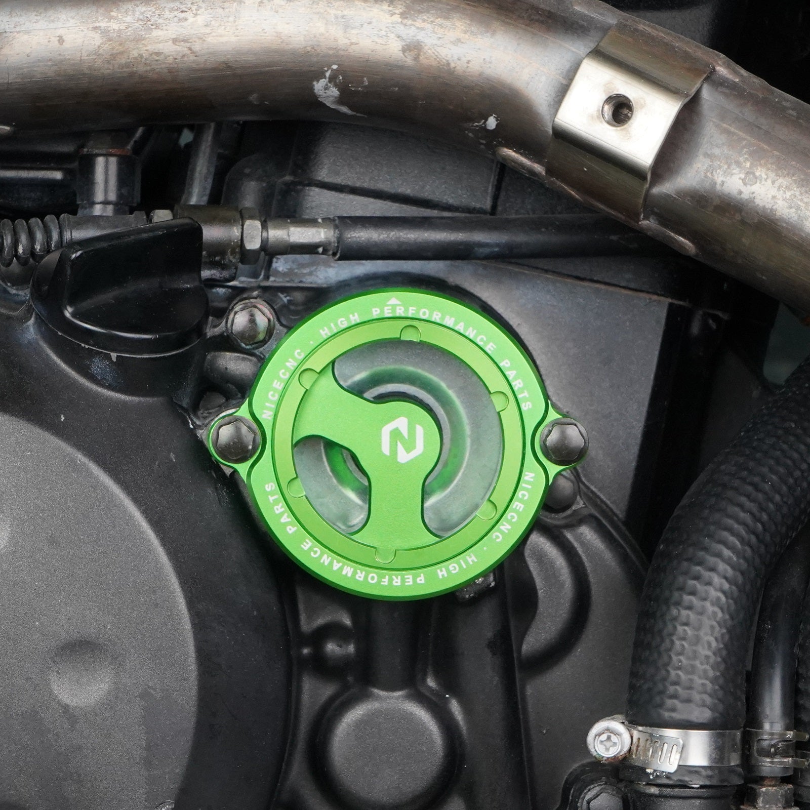 Transparent Engine Oil Filter Cover Cap For Kawasaki KLR650 1987-2024
