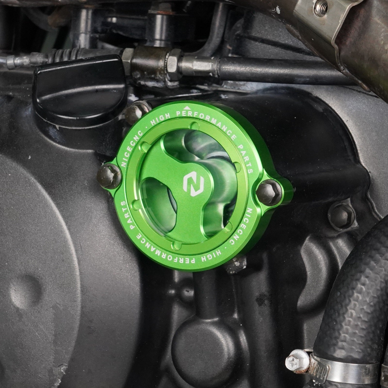 Full Clear Oil Filter Cap Cover For Kawasaki KLR650 1987-2024