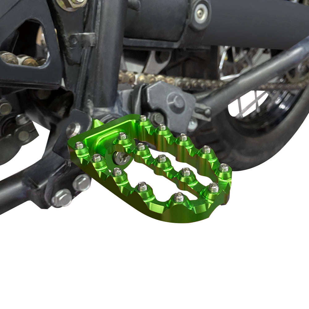 Pair Enlarged Adjustable Foot Pegs Footrest For Kawasaki KLR650 1987-2018