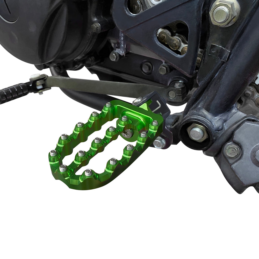 Pair Enlarged Adjustable Foot Pegs Footrest For Kawasaki KLR650 1987-2018