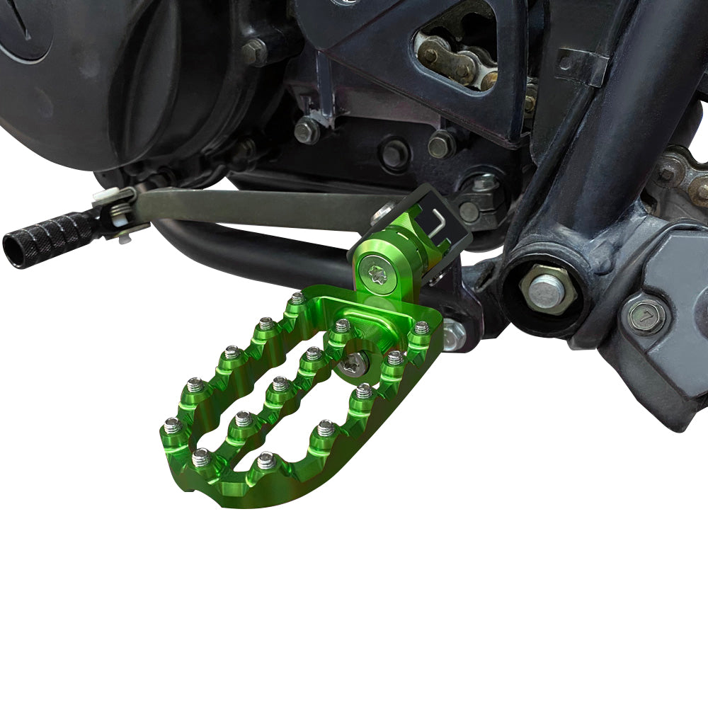 Pair Enlarged Adjustable Foot Pegs Footrest For Kawasaki KLR650 1987-2018