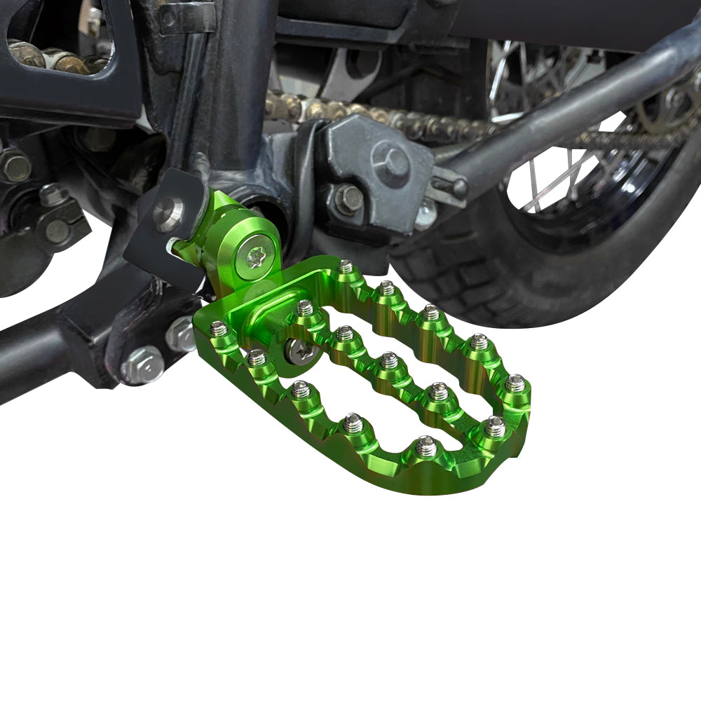 Pair Enlarged Adjustable Foot Pegs Footrest For Kawasaki KLR650 1987-2018