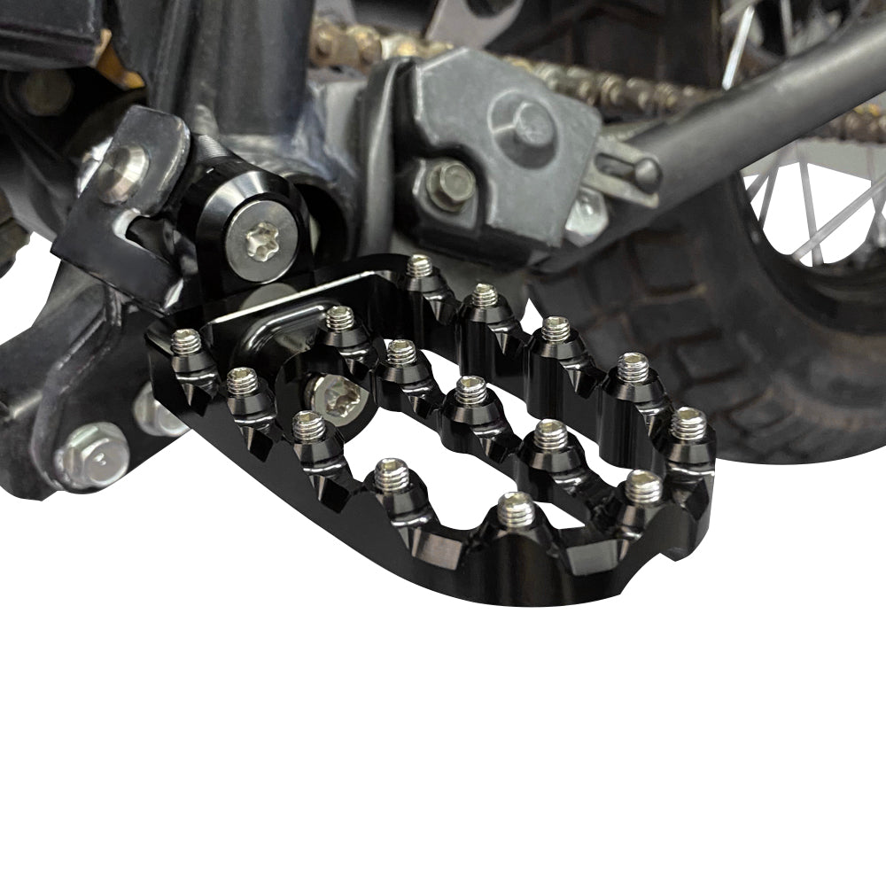 Pair Enlarged Adjustable Foot Pegs Footrest For Kawasaki KLR650 1987-2018