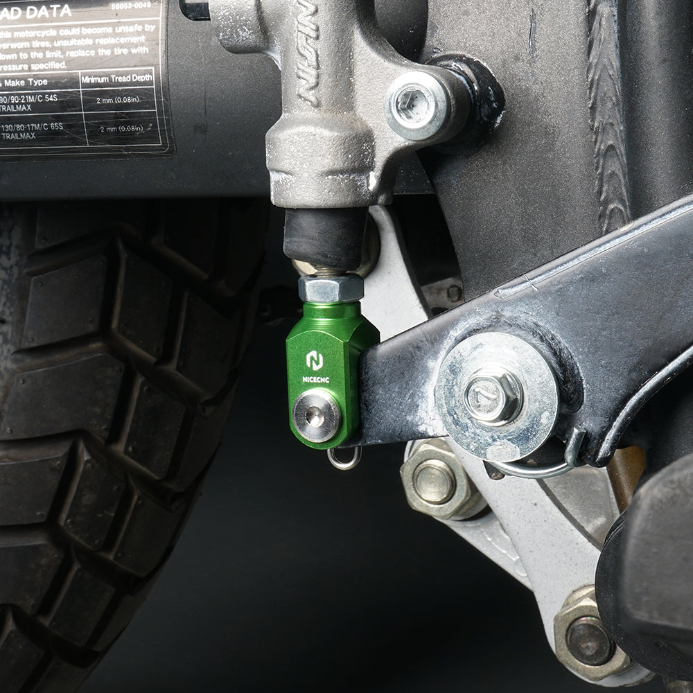 how to adjust rear brake pedal Kawasaki KLR650 Rear Brake Pedal Adjuster Clevis 2008-2024