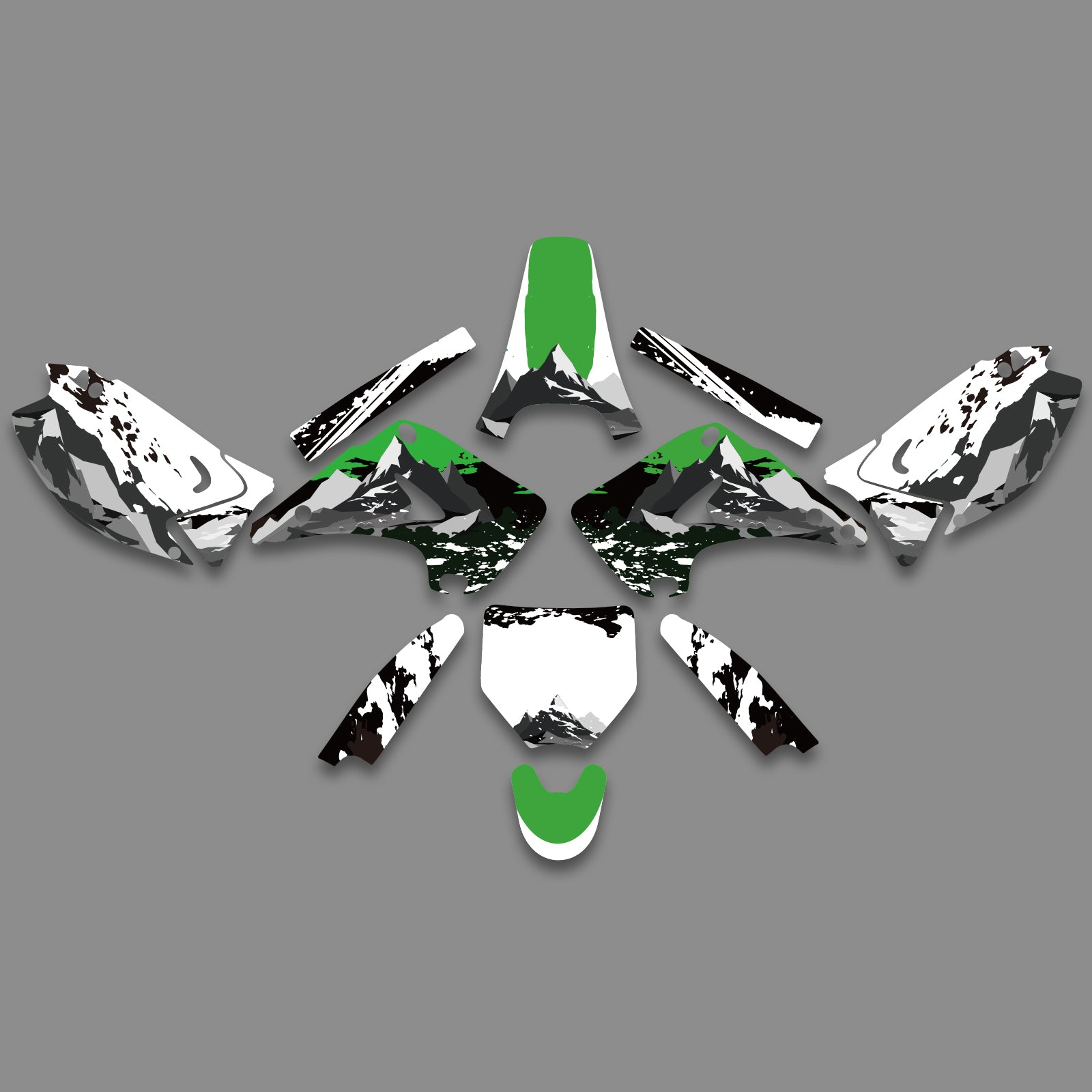 Motorcycle Full Graphics Decals Stickers Set For KAWASAKI KX125 / KX250 2003-2012