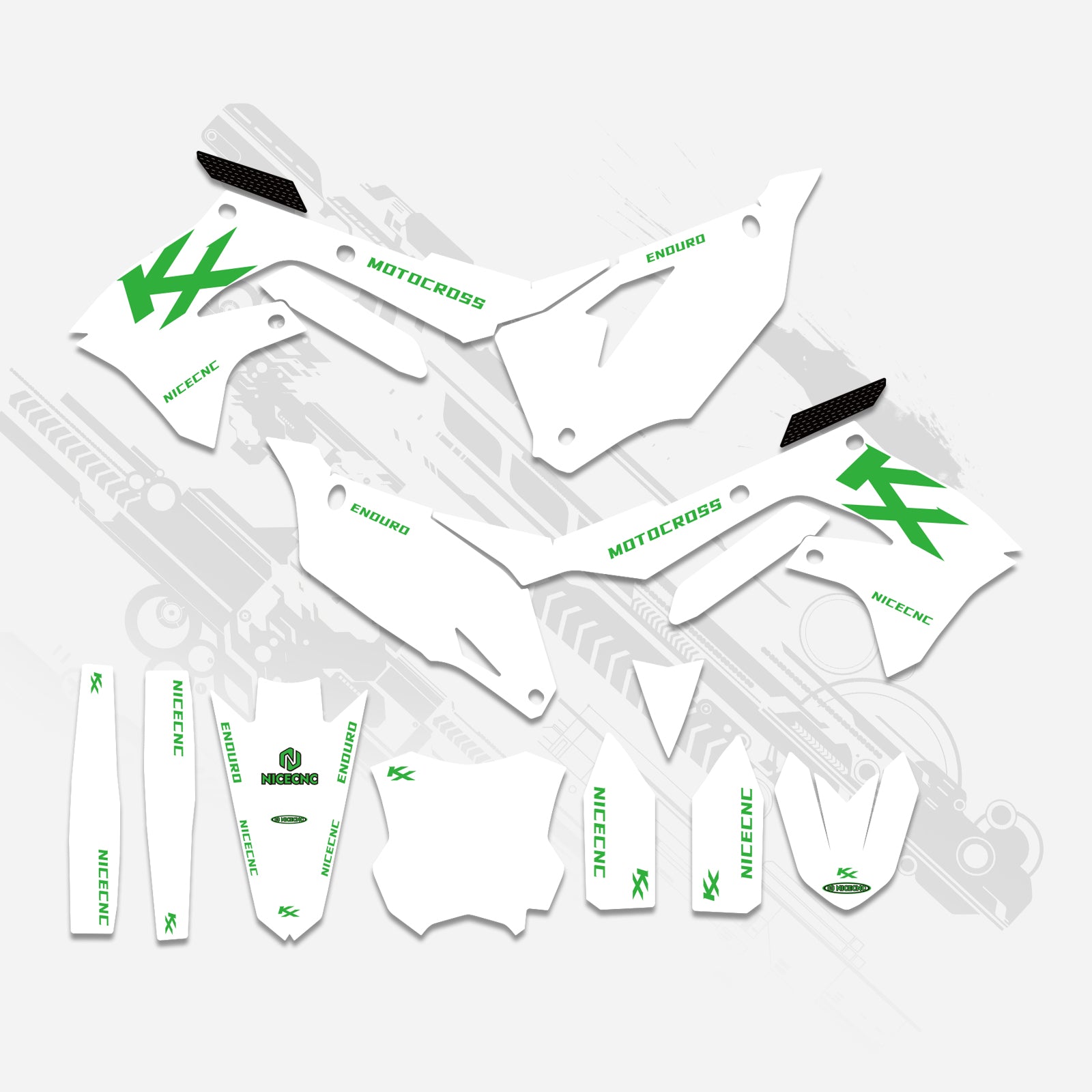 Motorcycle Full Graphics Decals Stickers Kit For Kawasaki KXF250 21-23 KX450F 19-23