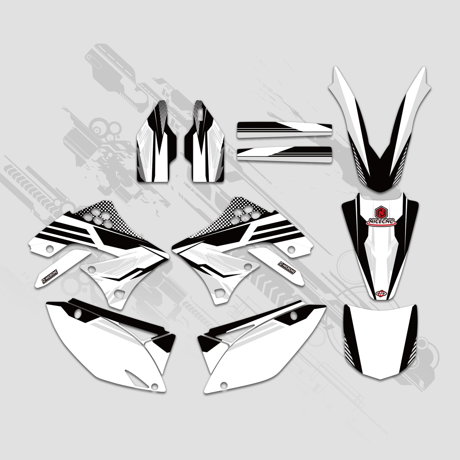 Motorcycle Full Graphics Decals Stickers Kit For KAWASAKI KXF450 2009-2011