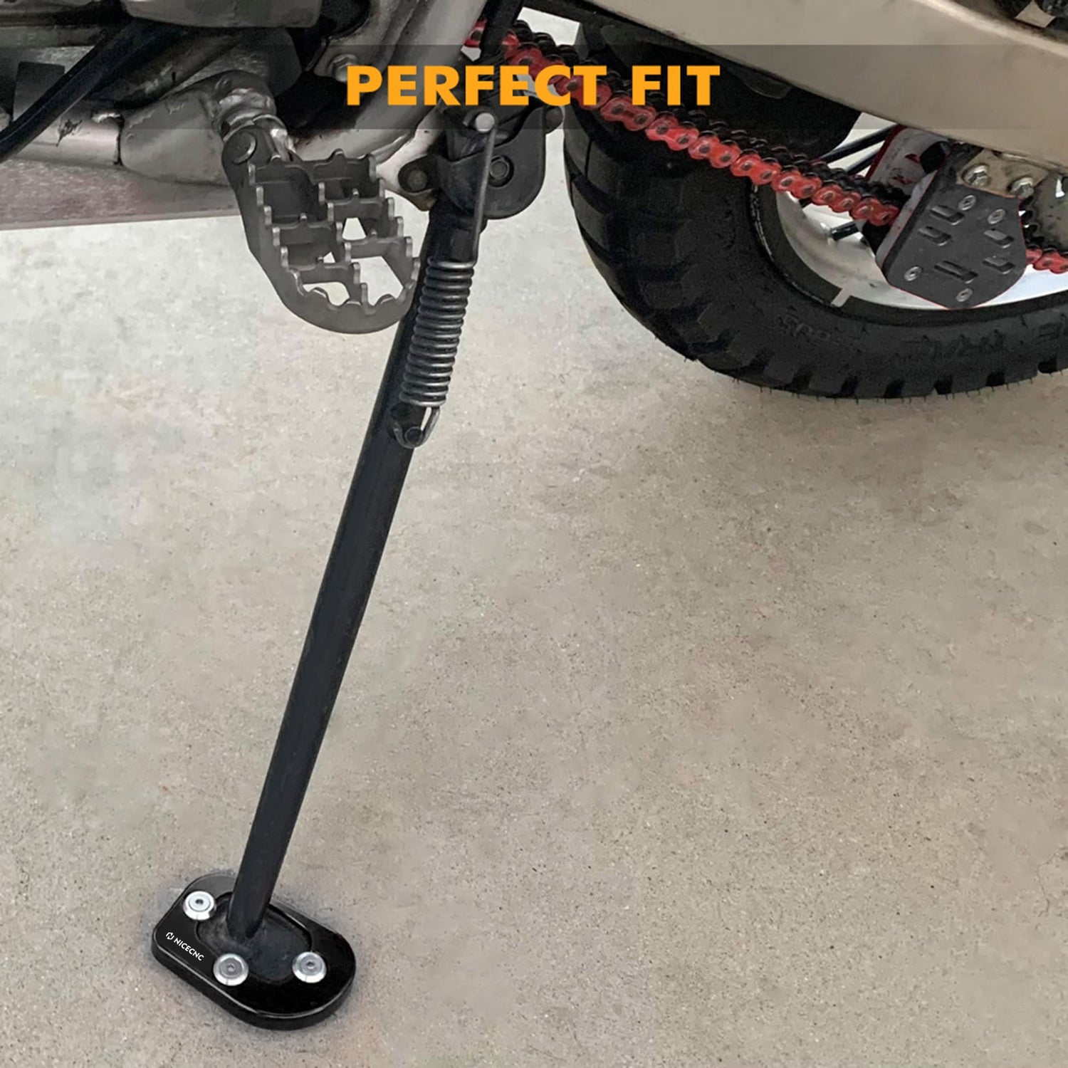 Red Foot Kickstands Extension Plate Pad for Honda XR650L