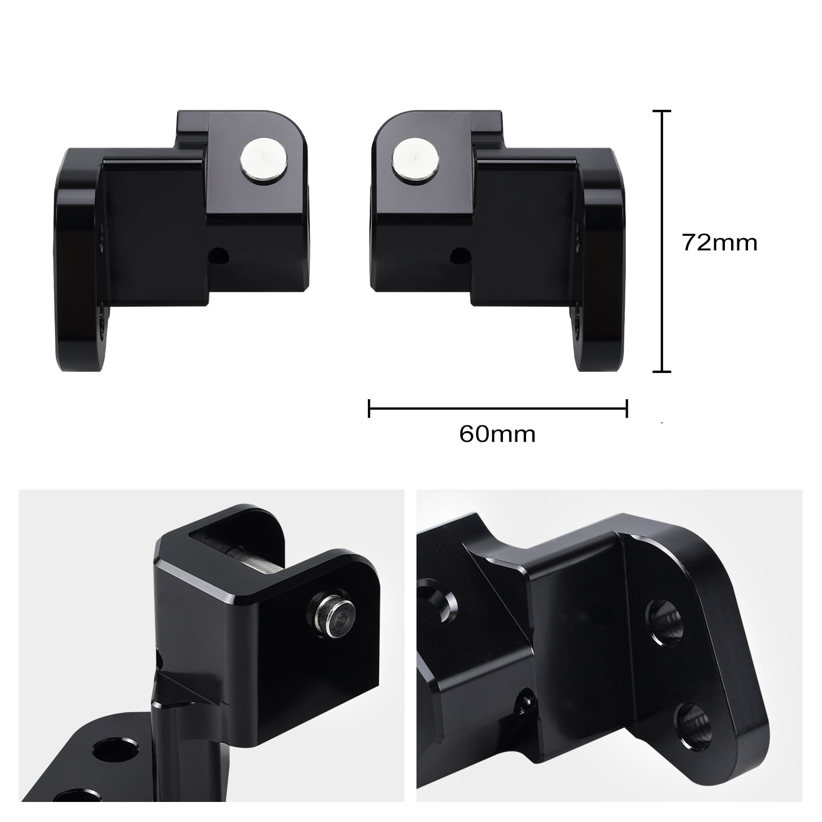 Footpeg Lowering Mounts Brackets Drop 25.4mm 1" For Kawasaki KLR650 1987-2018
