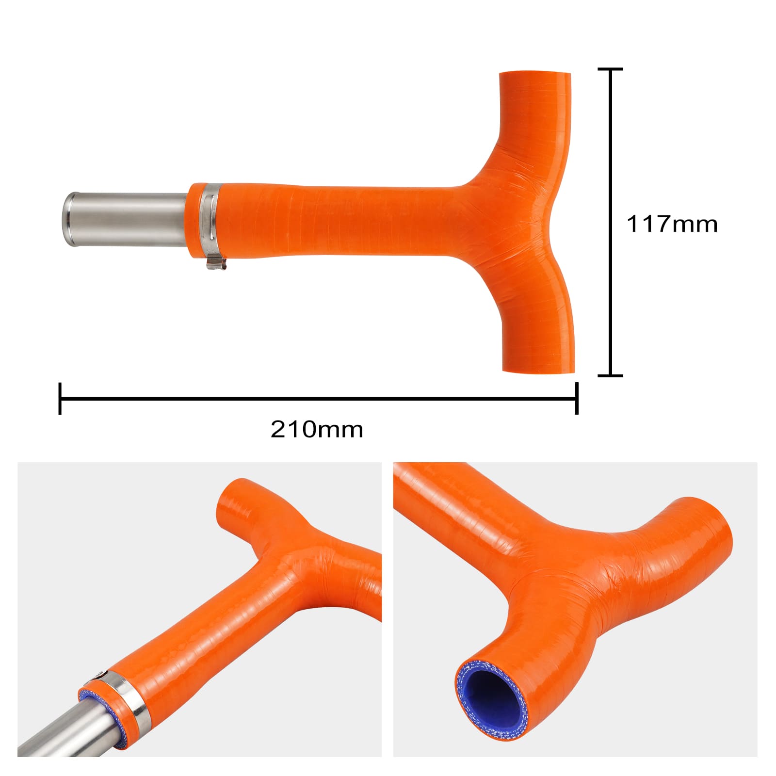 Frame T-Piece Hose Clamp Kit For KTM 350 500 EXC-F 2024