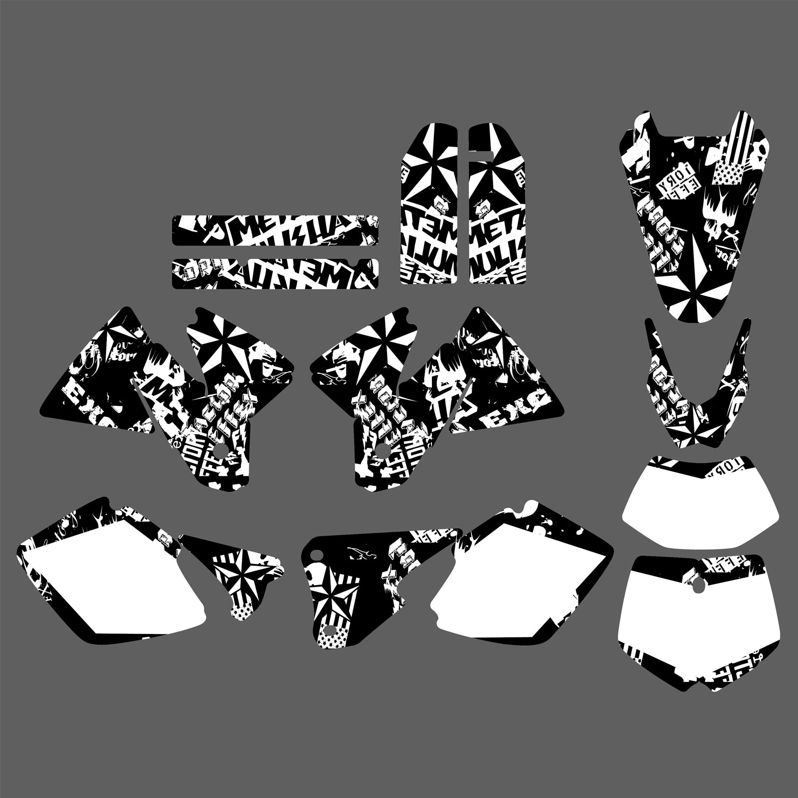 Motorcycle Graphics Background Decals Protector Sticker For KTM 125-520 EXC 1998-2000