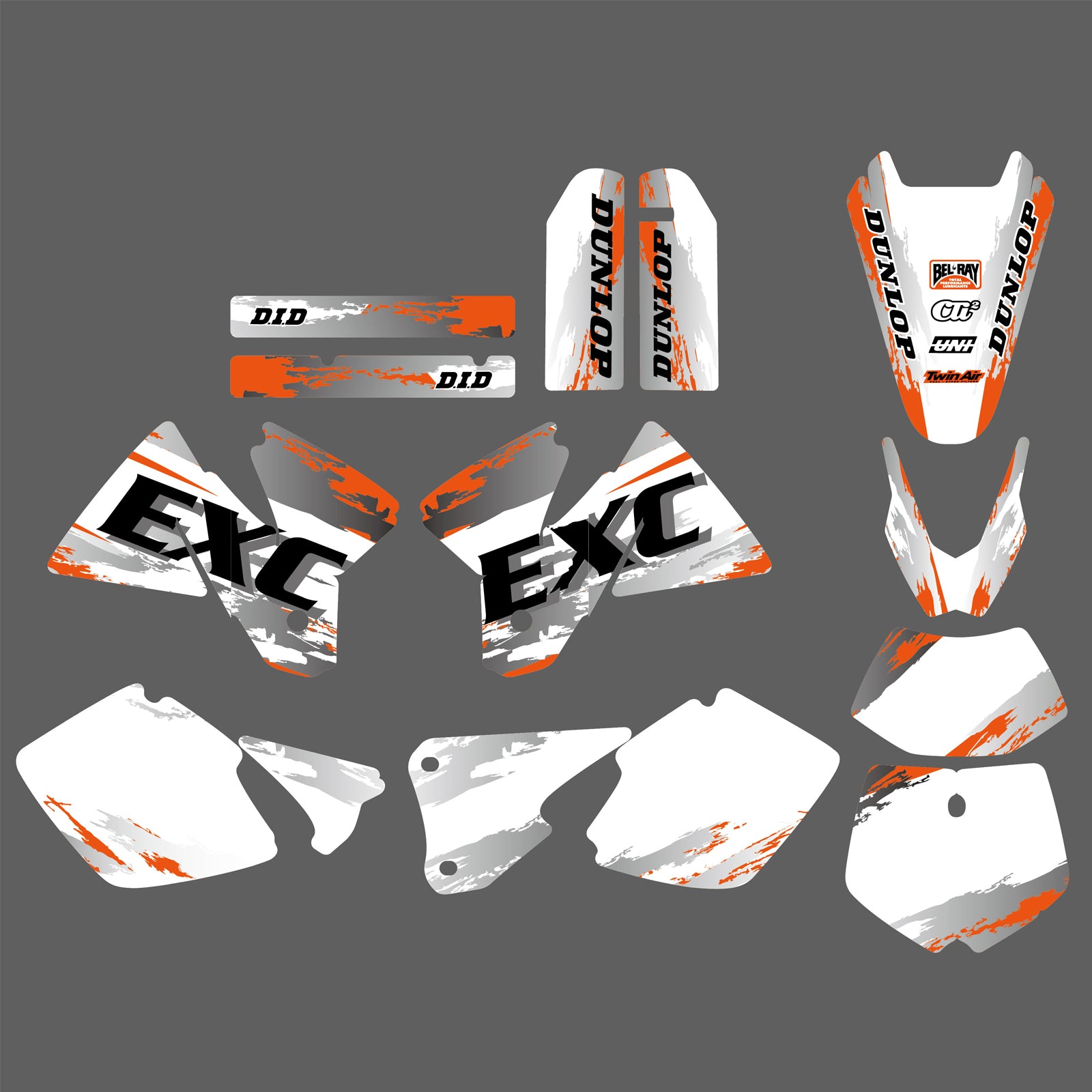 Motorcycle Graphics Background Decals Protector Sticker For KTM 125-520 EXC 1998-2000