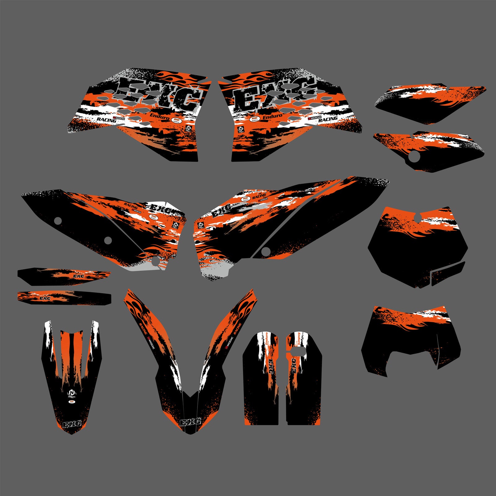 Motorcycle Graphics Decals Stickers Kit For KTM 125-525 SX 2007-2010 125-524 All Models 08-10