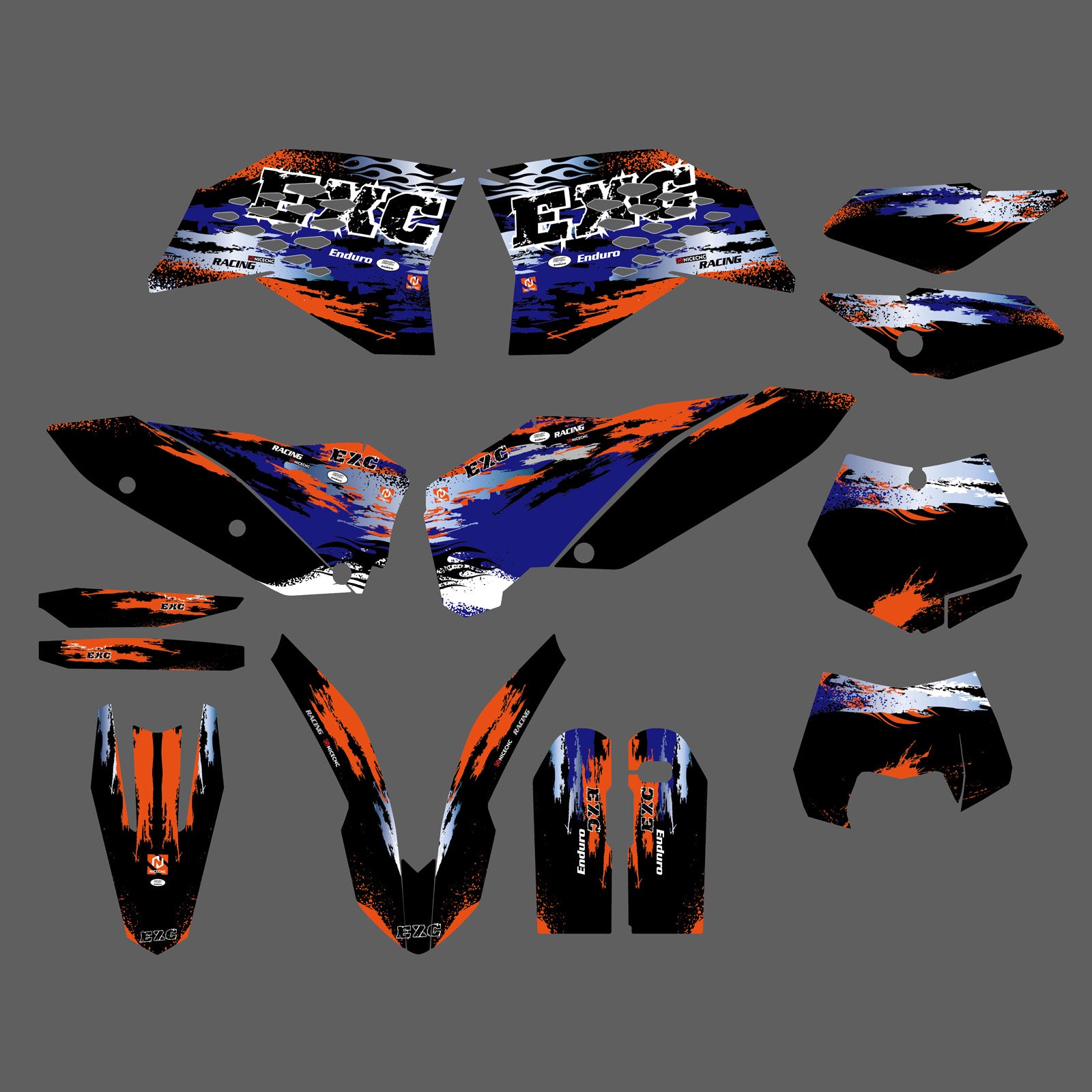 Motorcycle Graphics Decals Stickers Kit For KTM 125-525 SX 2007-2010 125-524 All Models 08-10