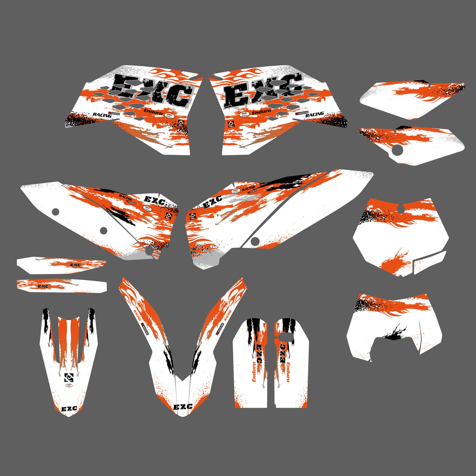 Motorcycle Graphics Decals Stickers Kit For KTM 125-525 SX 2007-2010 125-524 All Models 08-10