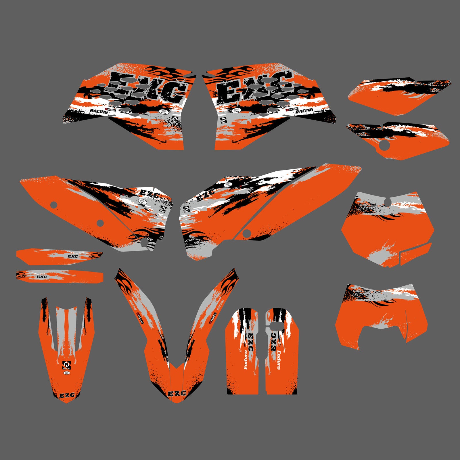 Motorcycle Graphics Decals Stickers Kit For KTM 125-525 SX 2007-2010 125-524 All Models 08-10