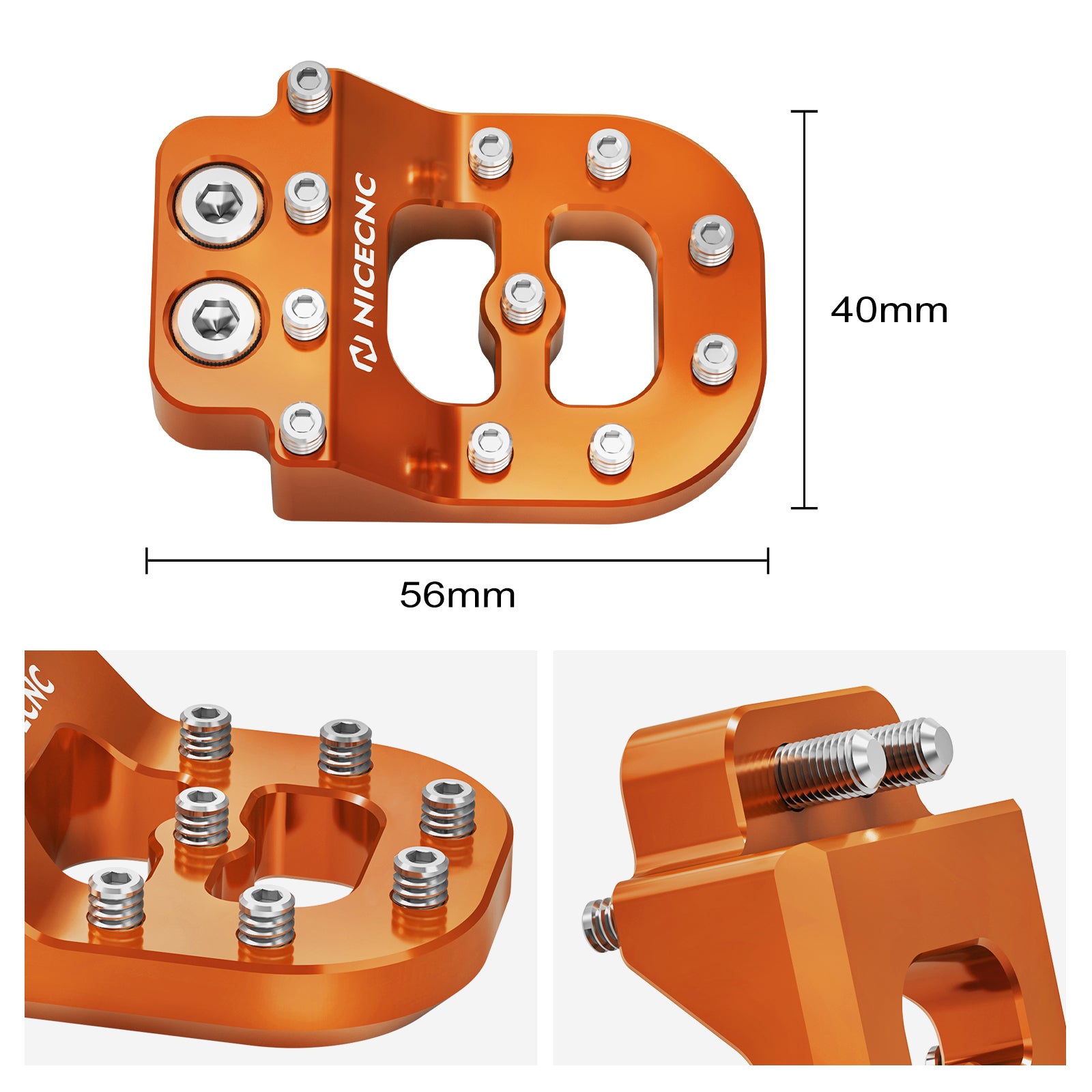 Dual Control Stepped Rear Brake Pedal Pad Tip For KTM 125-530 390 790 890 ADV 690 Enduro R