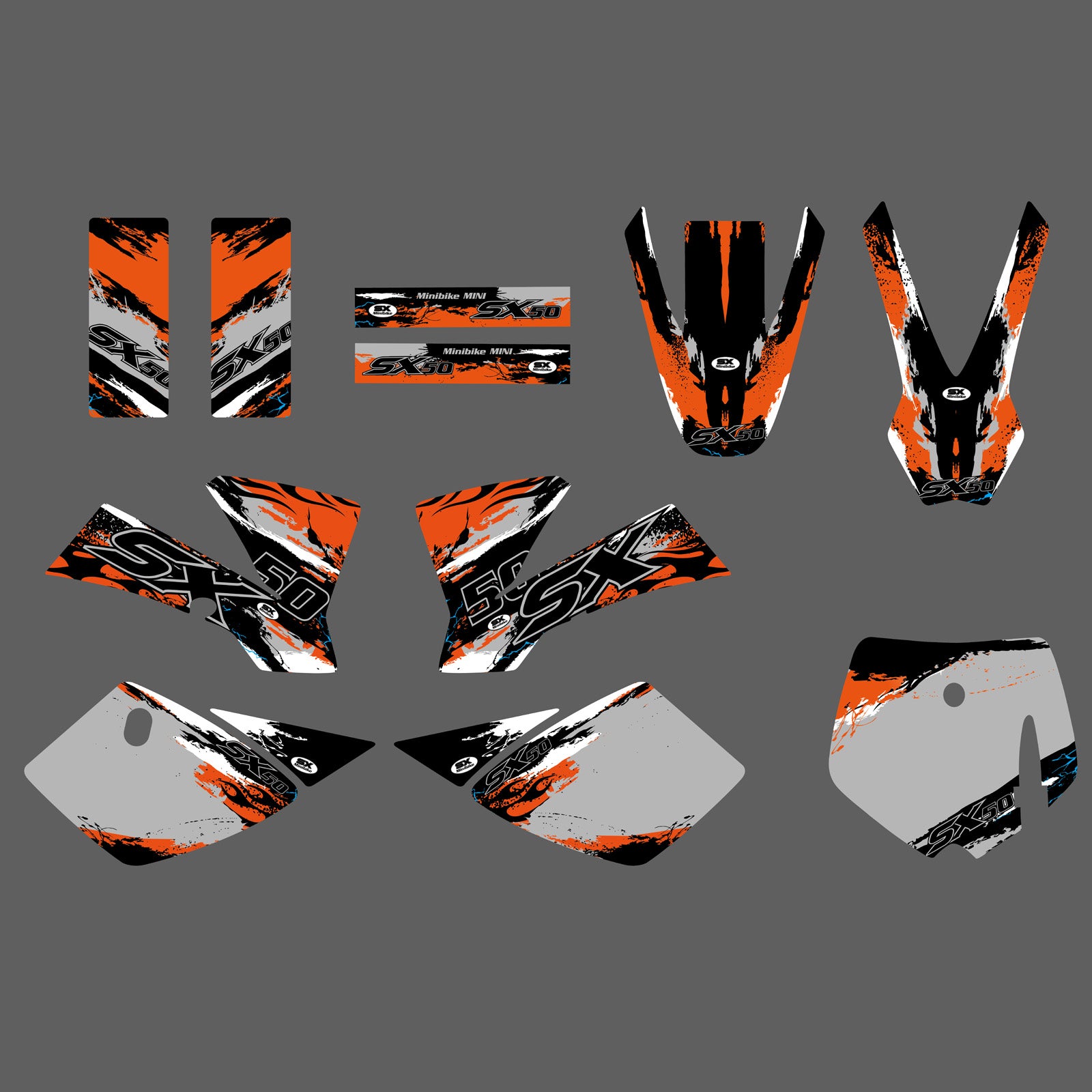 Team Graphics Backgrounds Graphic Decals Stickers For KTM 50 SX 2002-2008