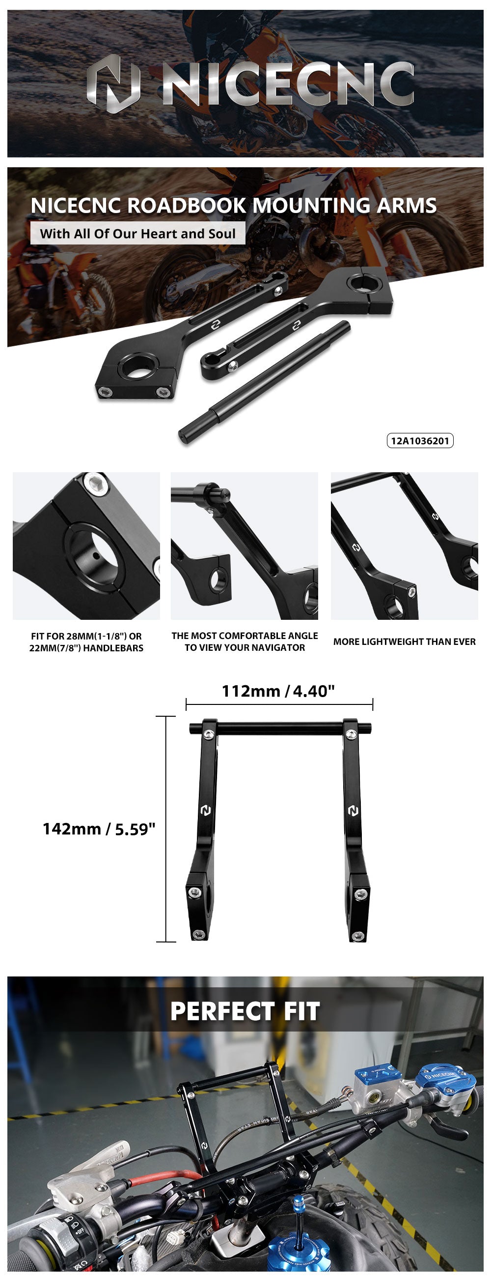 Roadbook Mounting Arms Handlebar Bracket For KTM 690 Enduro SMC R