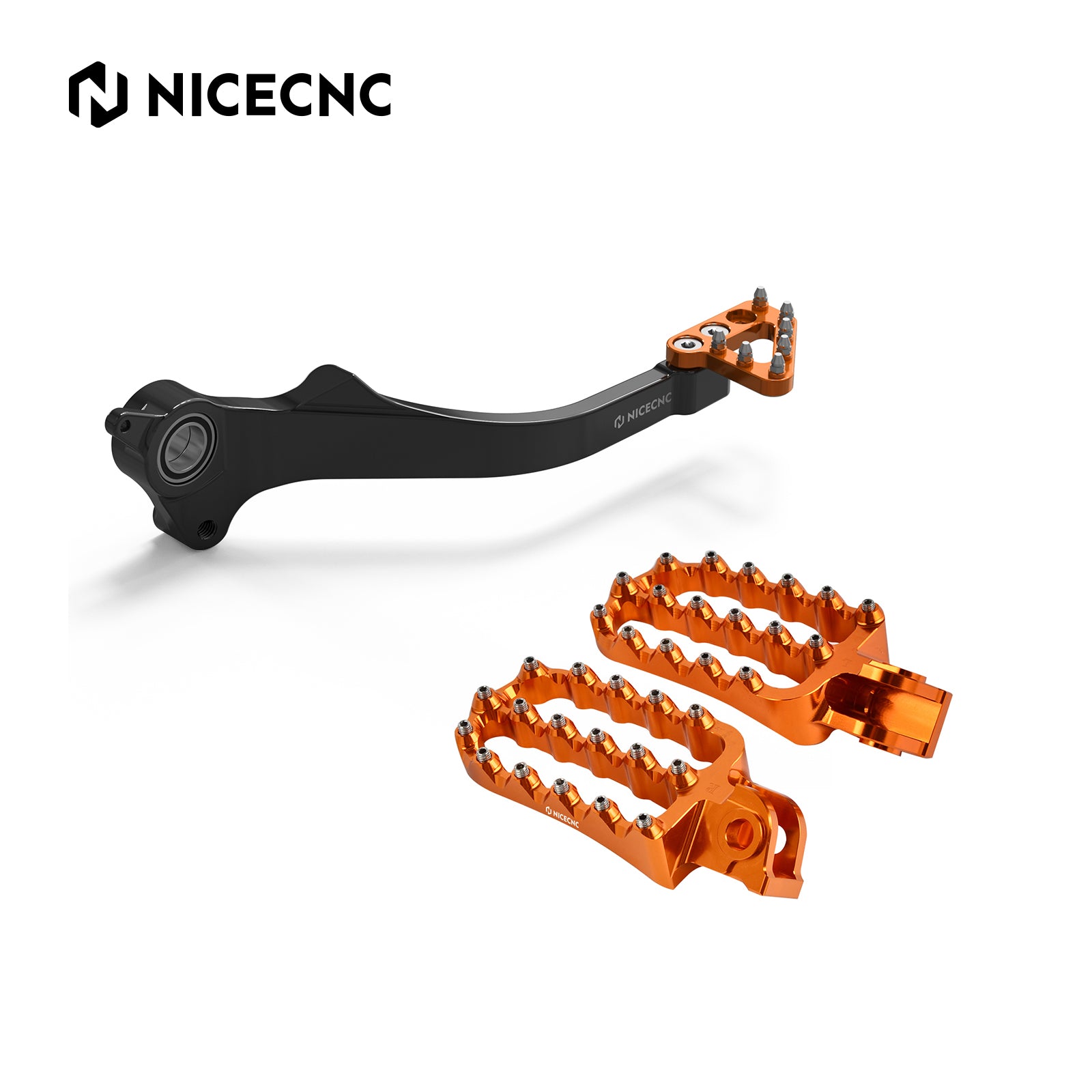 Rear Brake Pedal Lever + Enlarged Foot Pegs For KTM 690 Enduro SMC R 2019-2024