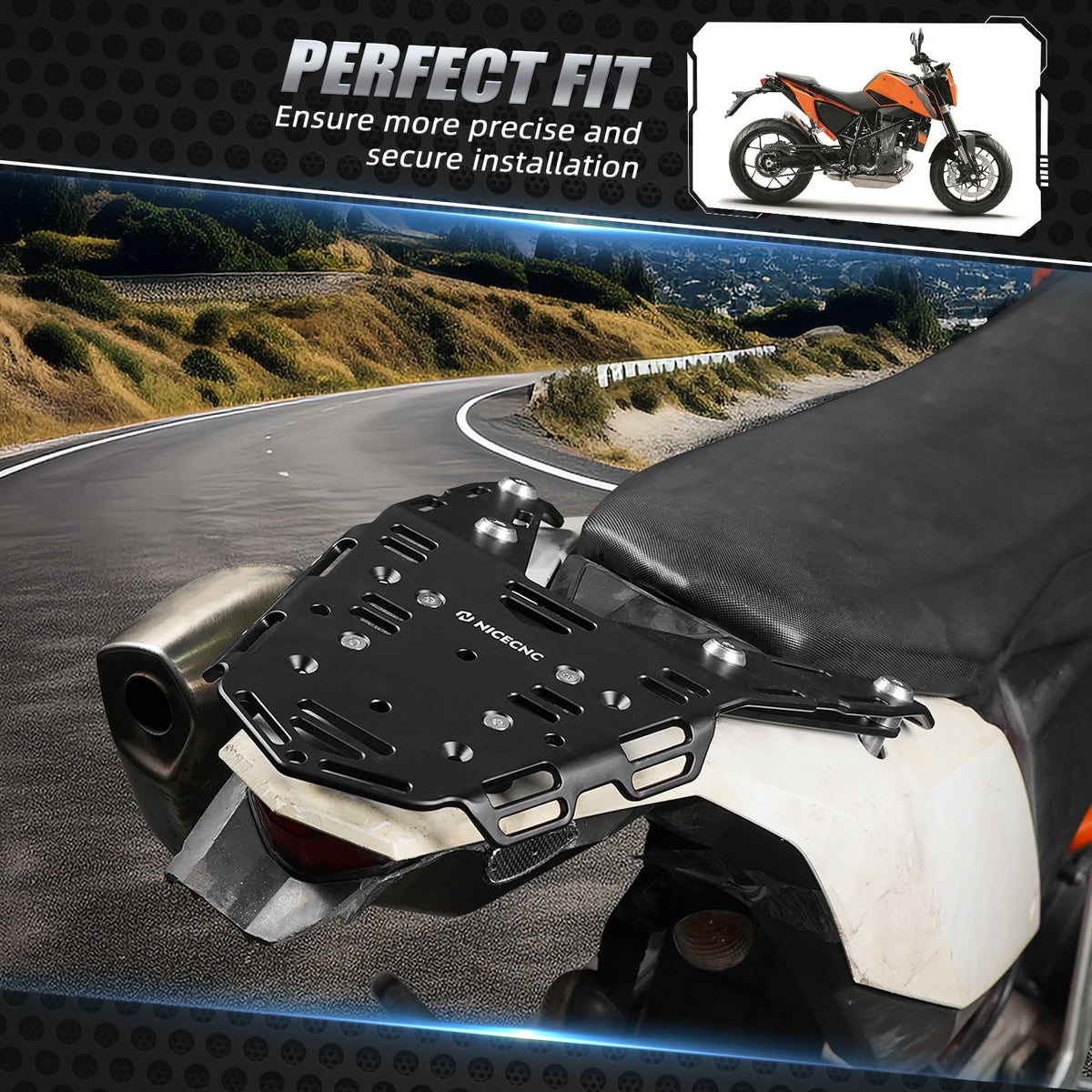 KTM 690 Enduro R Rear Luggage Rack Cargo Plate Carrier 2008-2018