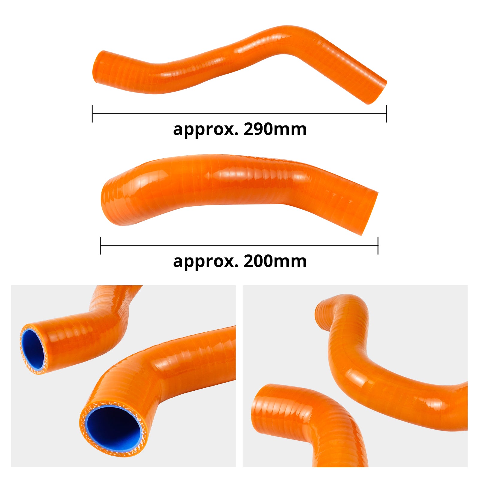3-Layer Reinforced Radiator Hose Kit For KTM 790 890 Adventure R 2019-2025