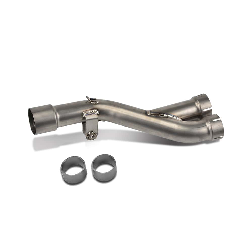 2-into-1 Exhaust Titanium Alloy Exhaust Pipe with 2 Gaskets for KTM 950/990 Adventure