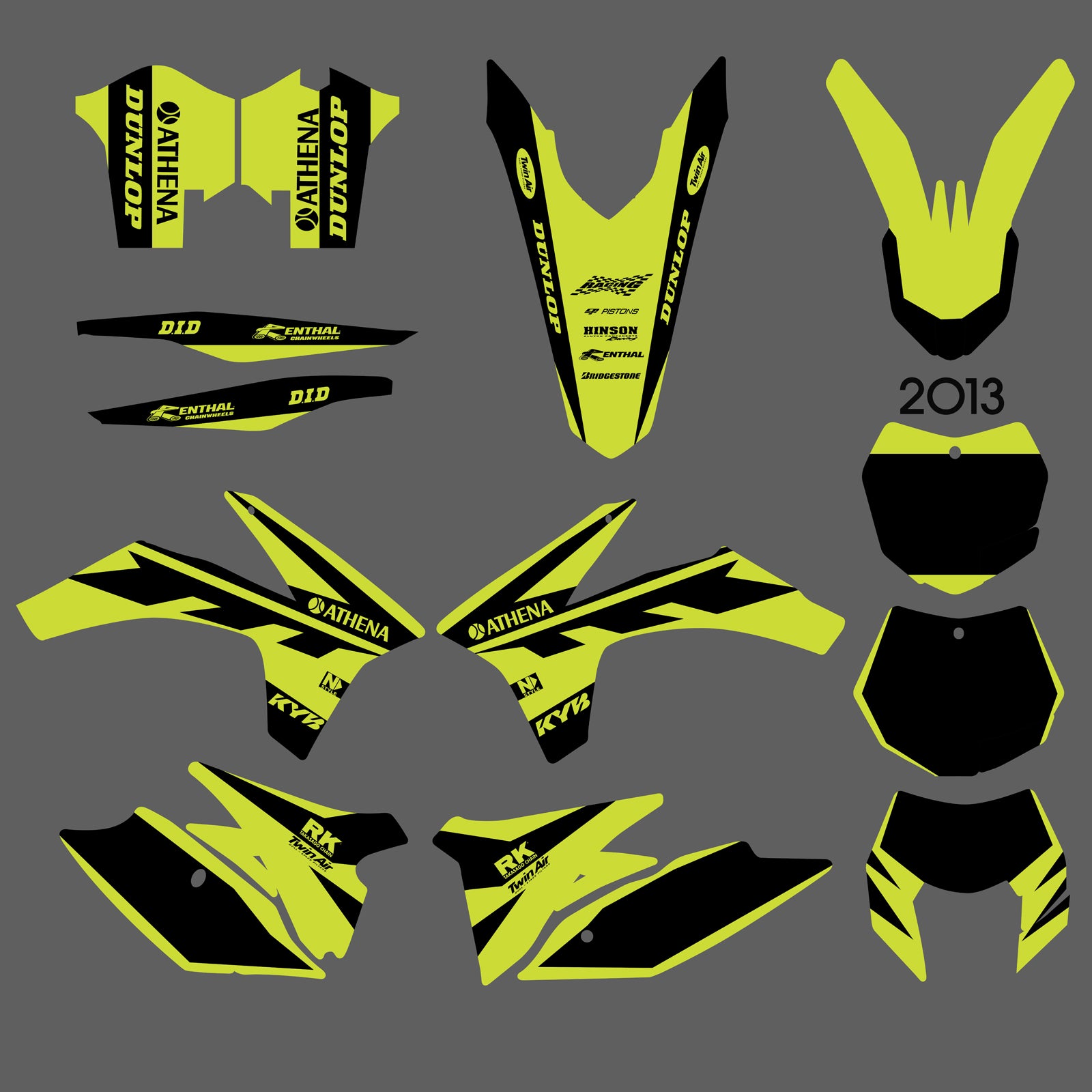 Personality Team Graphics Decals Stickers Kit For KTM EXC 2012-2013 XC 2011