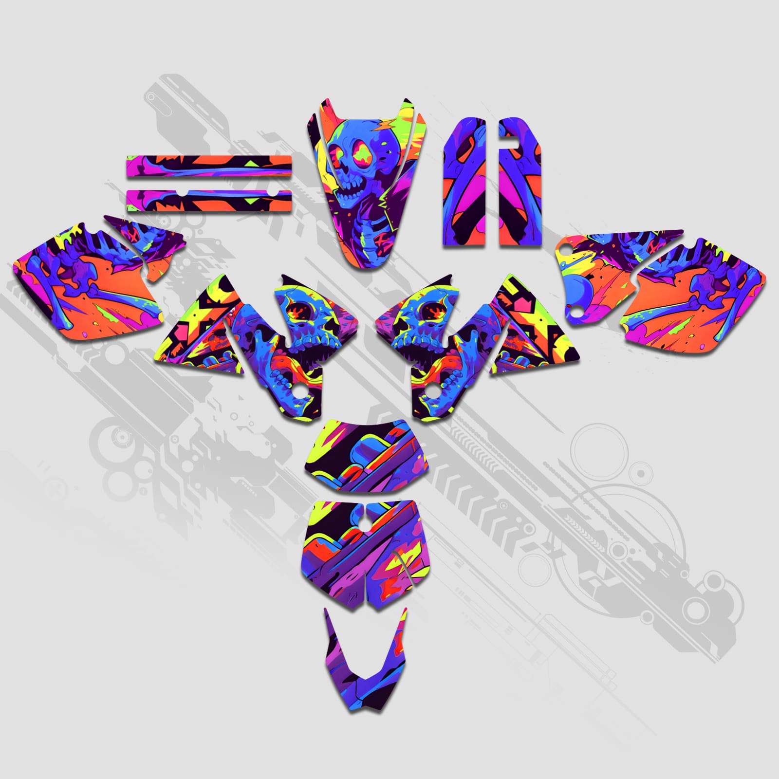 Full Graphics Decals Stickers Set For KTM EXC 1998-2000