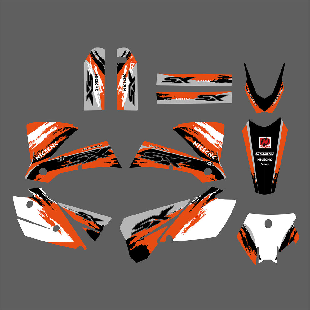 Motorcycle Full Graphics Decals Stickers Set For KTM SX 2003-2004