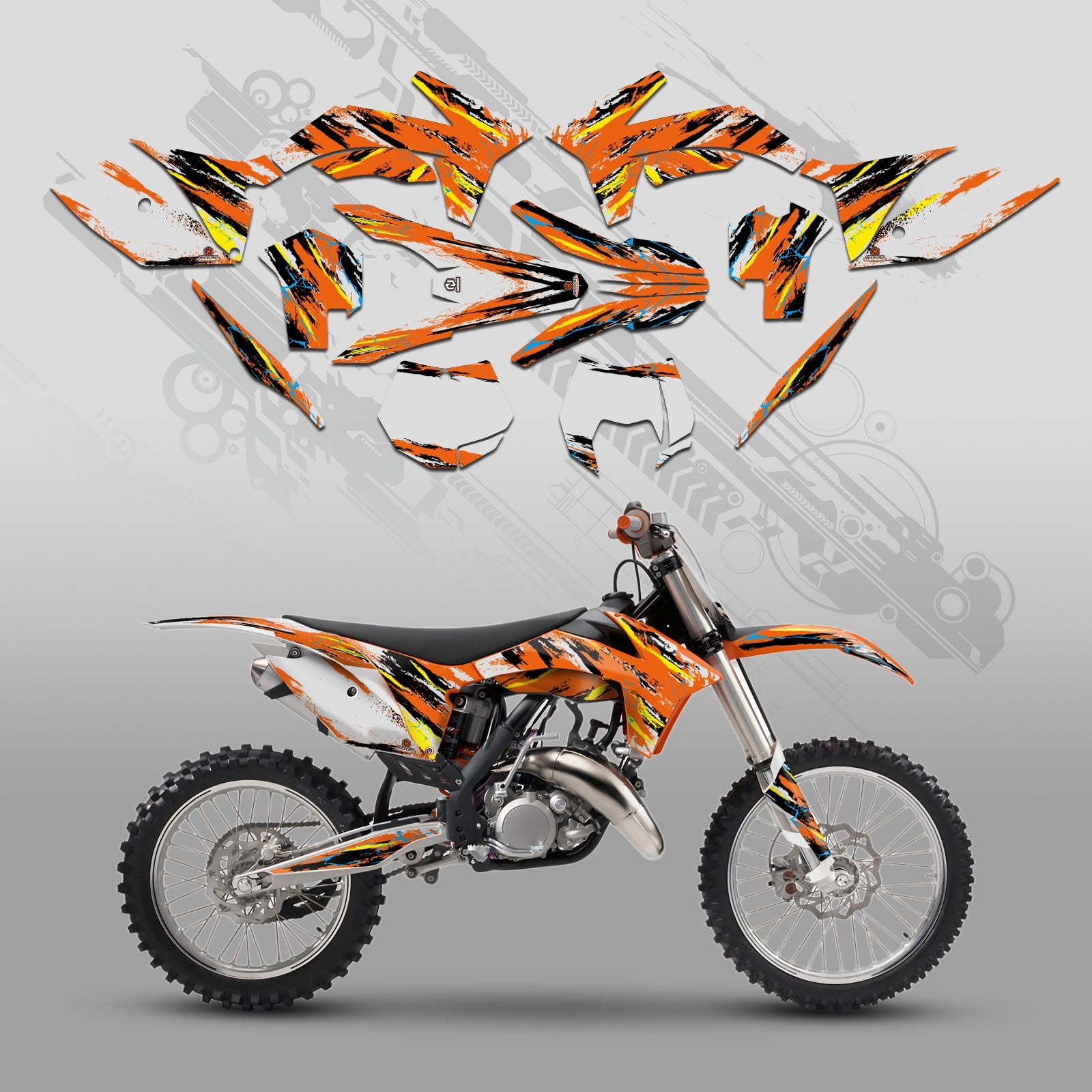 Motorcycle Full Graphics Decals Stickers Set For KTM SX 2011-2012 XCW 2013