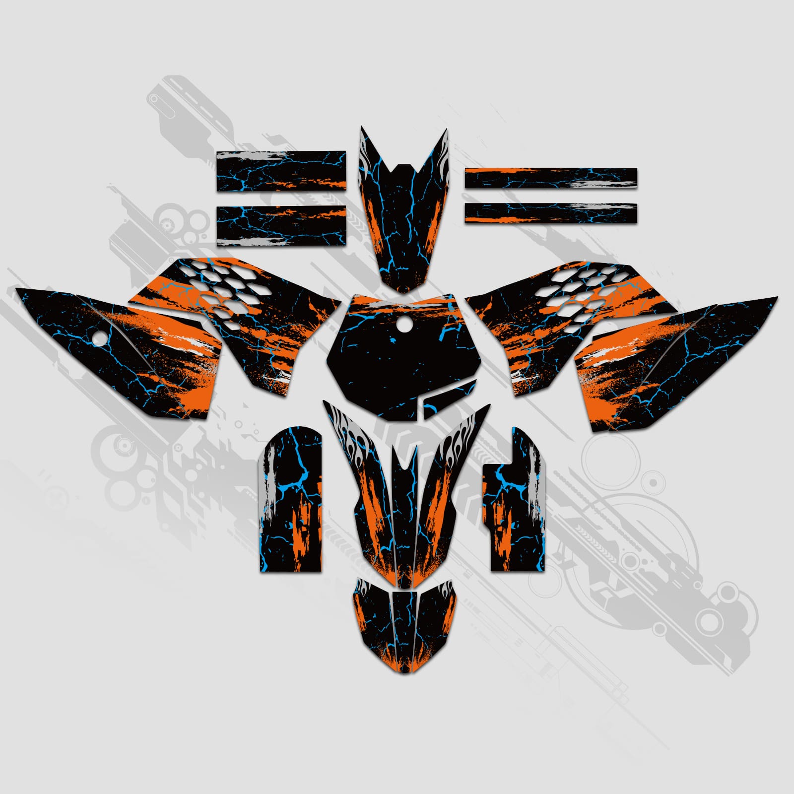 Motorcycle Full Graphics Decals Stickers Set For KTM SX50 2009-2015